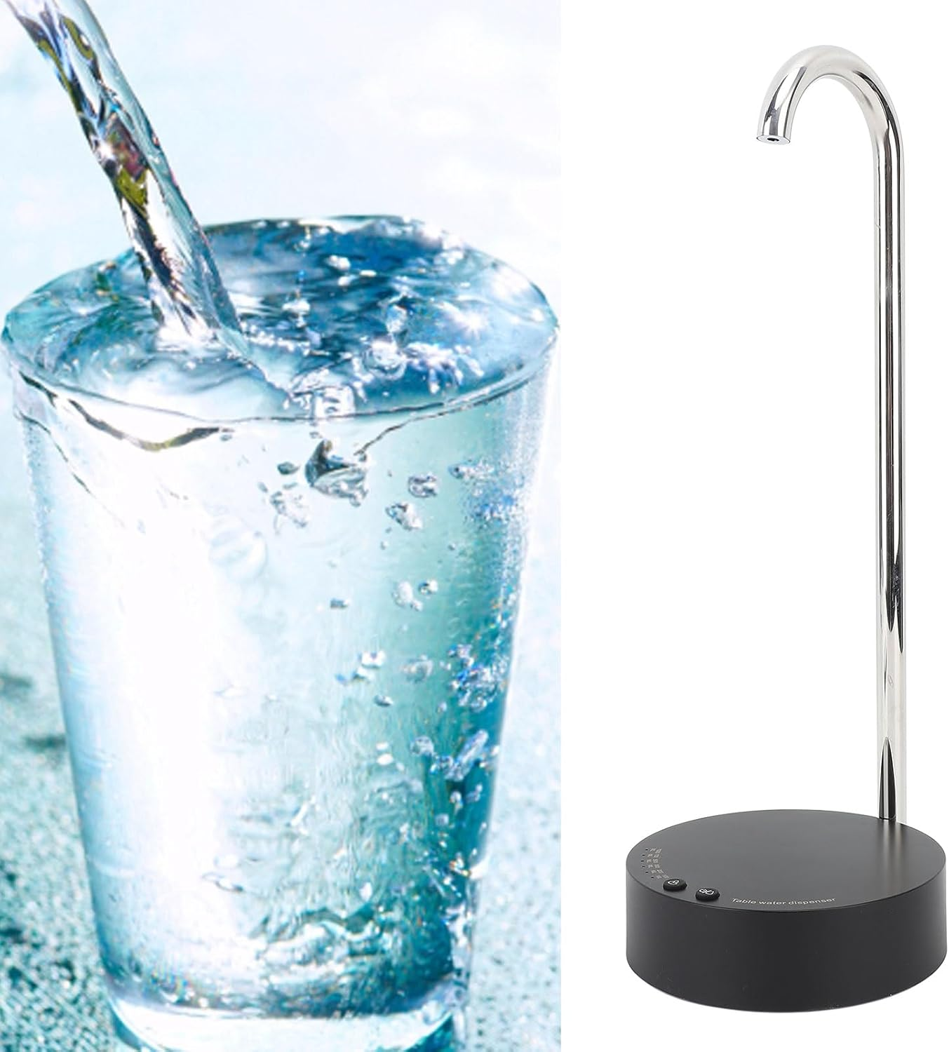 Desktop Water Dispenser, Automatic Drinking Electric Mineral Water Bottle Pump for Home and Office, Water Bottle Dispenser, Electric Water Dispenser (Black) image number 2