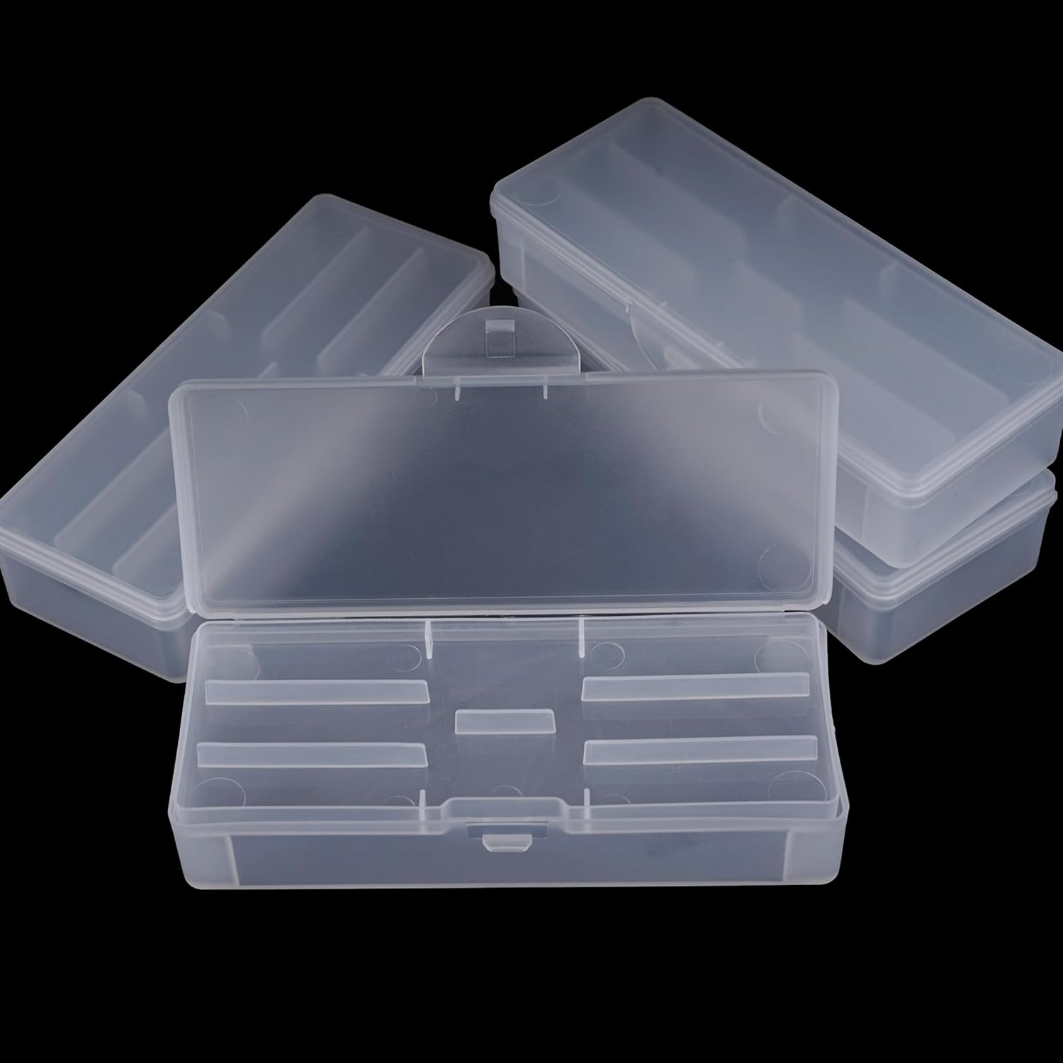 Lokyango 4-Piece Plastic Storage Box for Nail Tools - Manicure & Pedicure Supply Organizer Case (4Pcs in Pink)