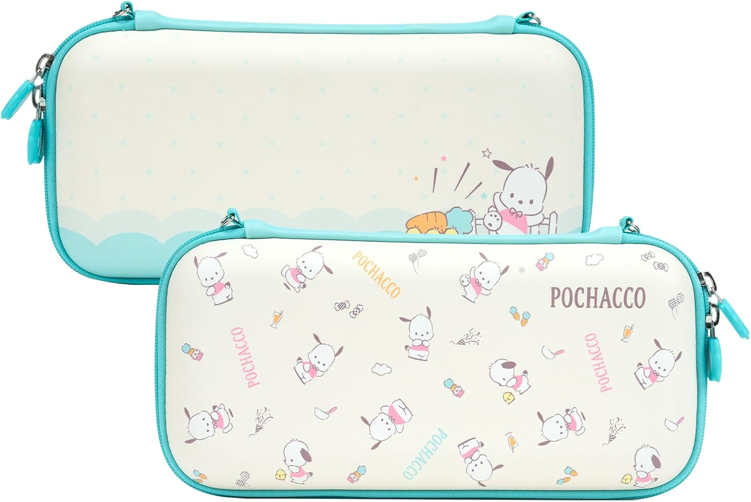 Kuitmor Pochacco Slim Carrying Case Compatible with Nintendo Switch/Switch OLED, Hard Shell Protective Cover Travel Bag Fit Switch Console & Accessories - Candy Party image number 2