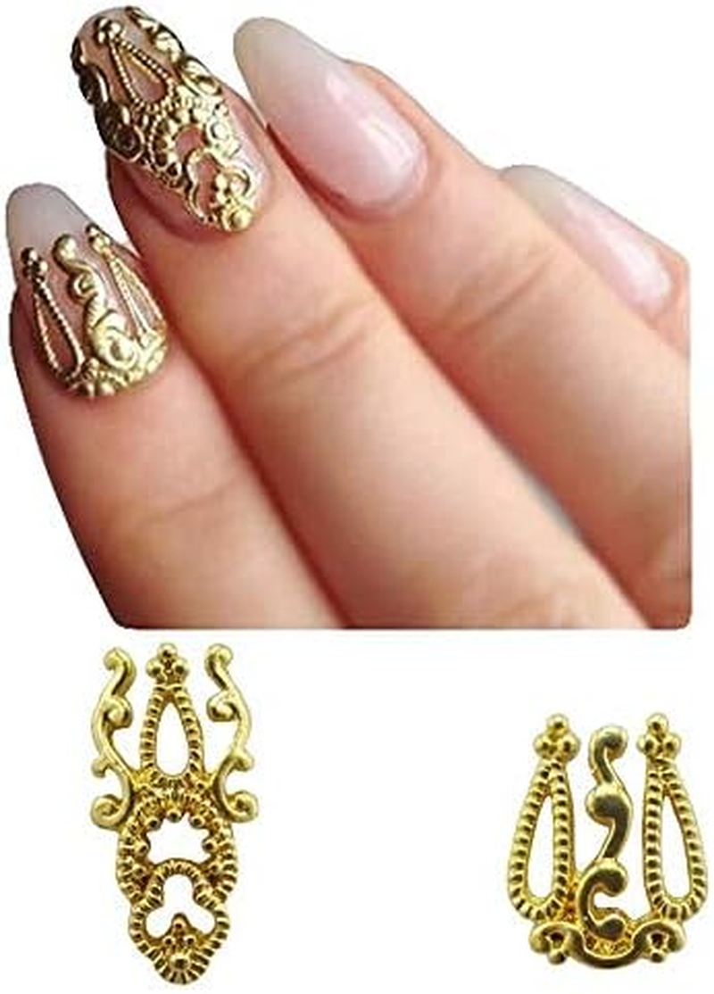 HANGQINGHENG Metal Nail Studs Scarab Nail Art Decorations Accessories Polish Nails Charms (Color : YH14) image number 2