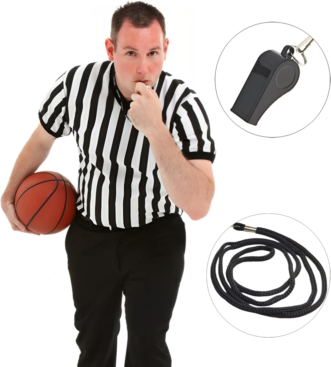 Neoreser Whistle, Pack of 4 Sports Whistles with Lanyard, Plastic Whistle, Trill Whistle, Football Whistle, Referee Whistle, Whistles for Coaches, Referees, Teachers, Emergency image number 4