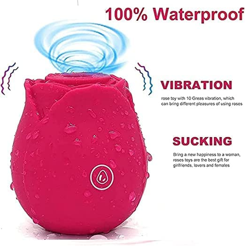 Act as Rose Gift, Red Rose Toy, for Women, Silicone, Washable and Rechargeable image number 5