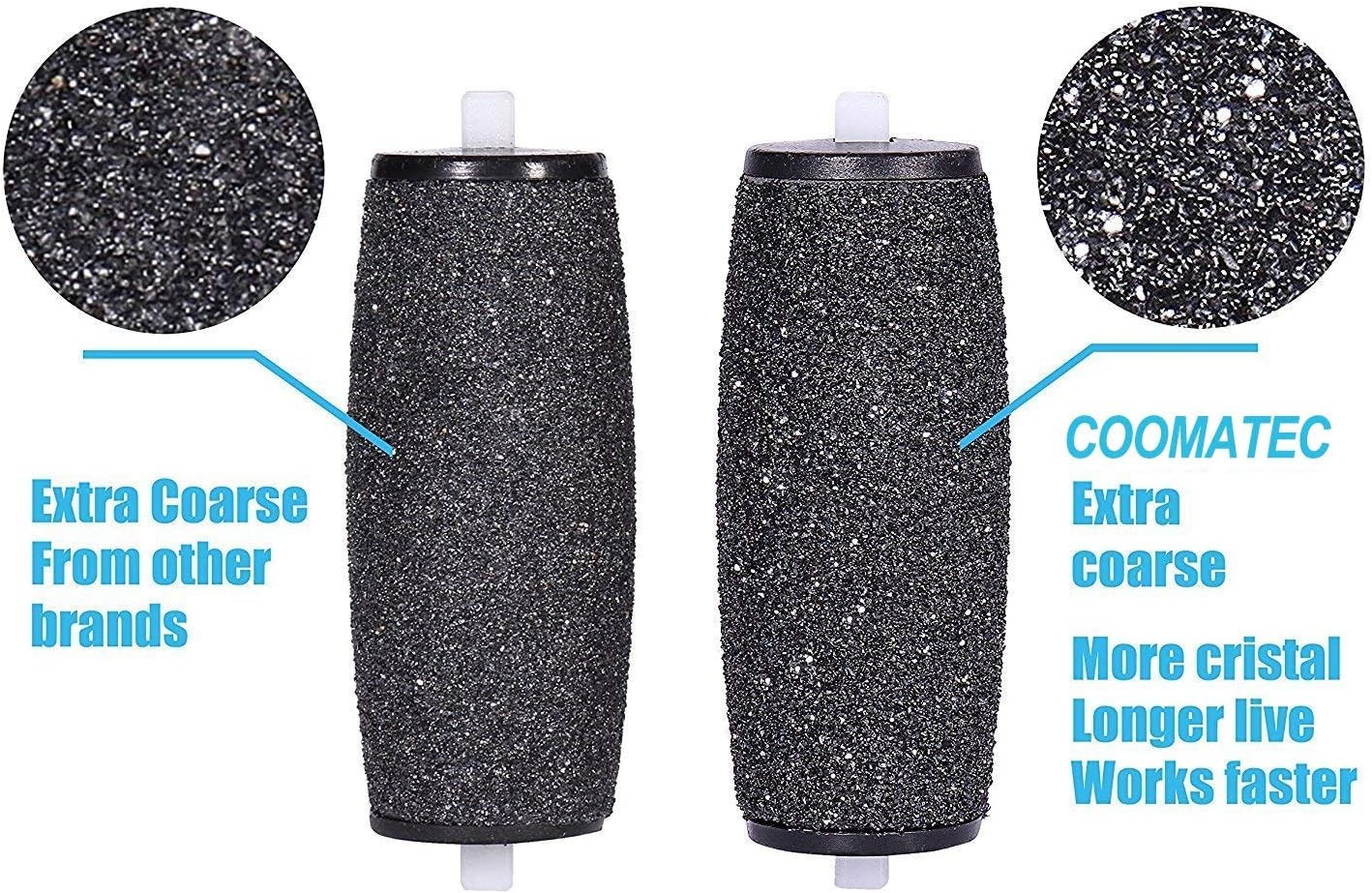 14 Extra Coarse Replacement Roller Refill Heads Compatible with Amope Pedi Refills Electronic Foot File image number 5