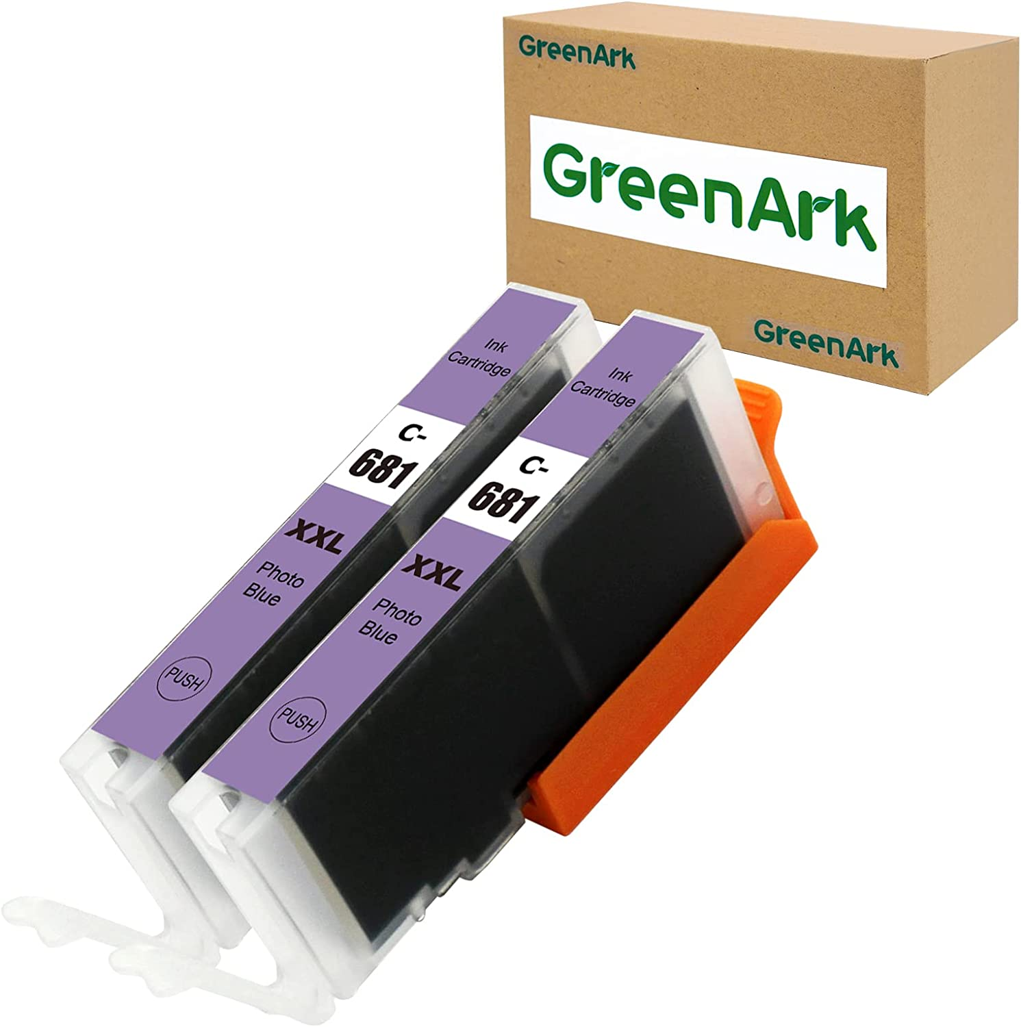 Greenark Compatible Canon 680 681 Ink Cartridge PGI-680 XL CLI-681 XL Ink Replacement for Canon PIXM TR7560 TR8560 TS6160 TS6260 TS8160 TS8260 TS9160 TS9560 TS706 (2 Photo Blue)