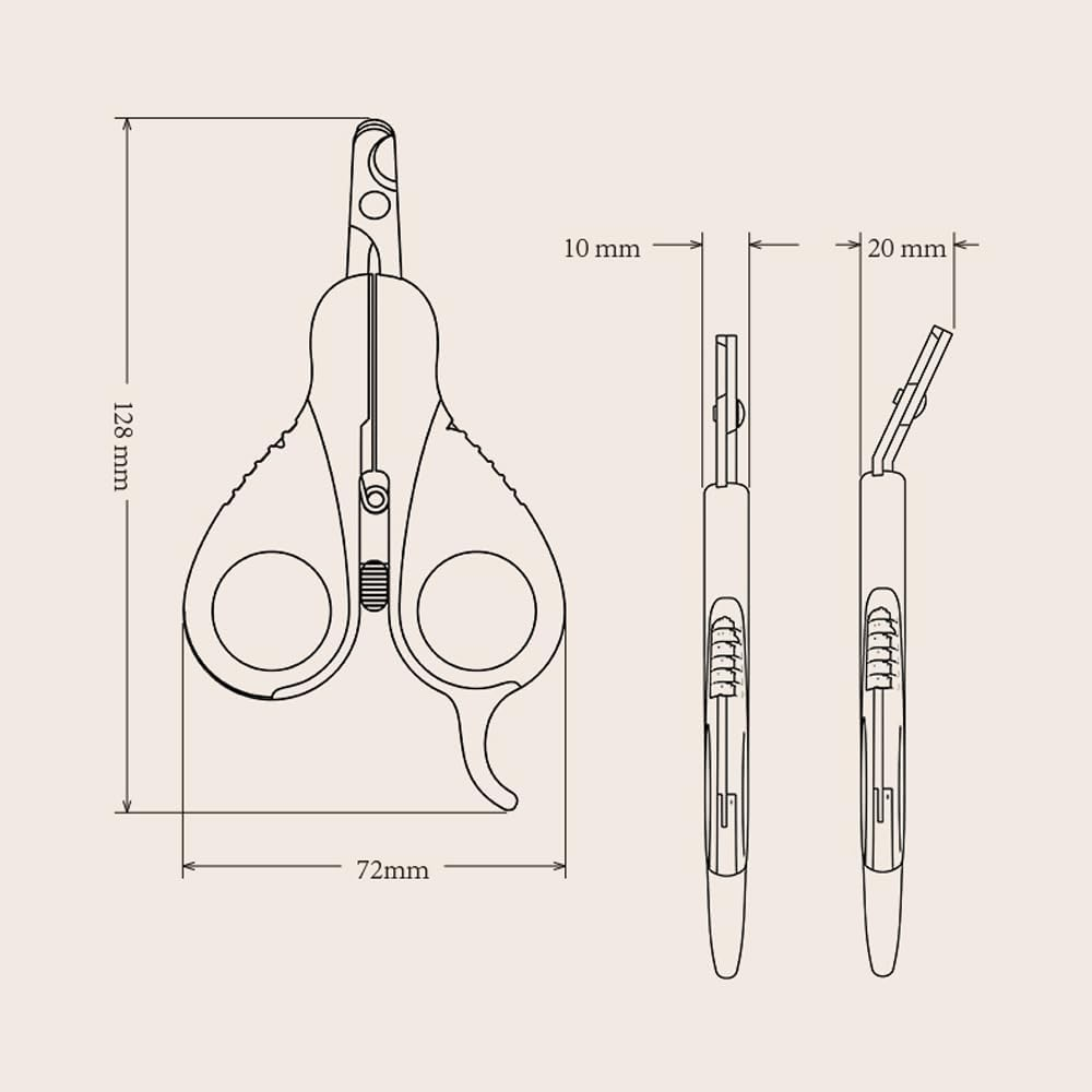BPS Pet Cat Scissors Stainless Steel Plastic Professional Product for Pets (Grey) BPS-5587GR image number 5