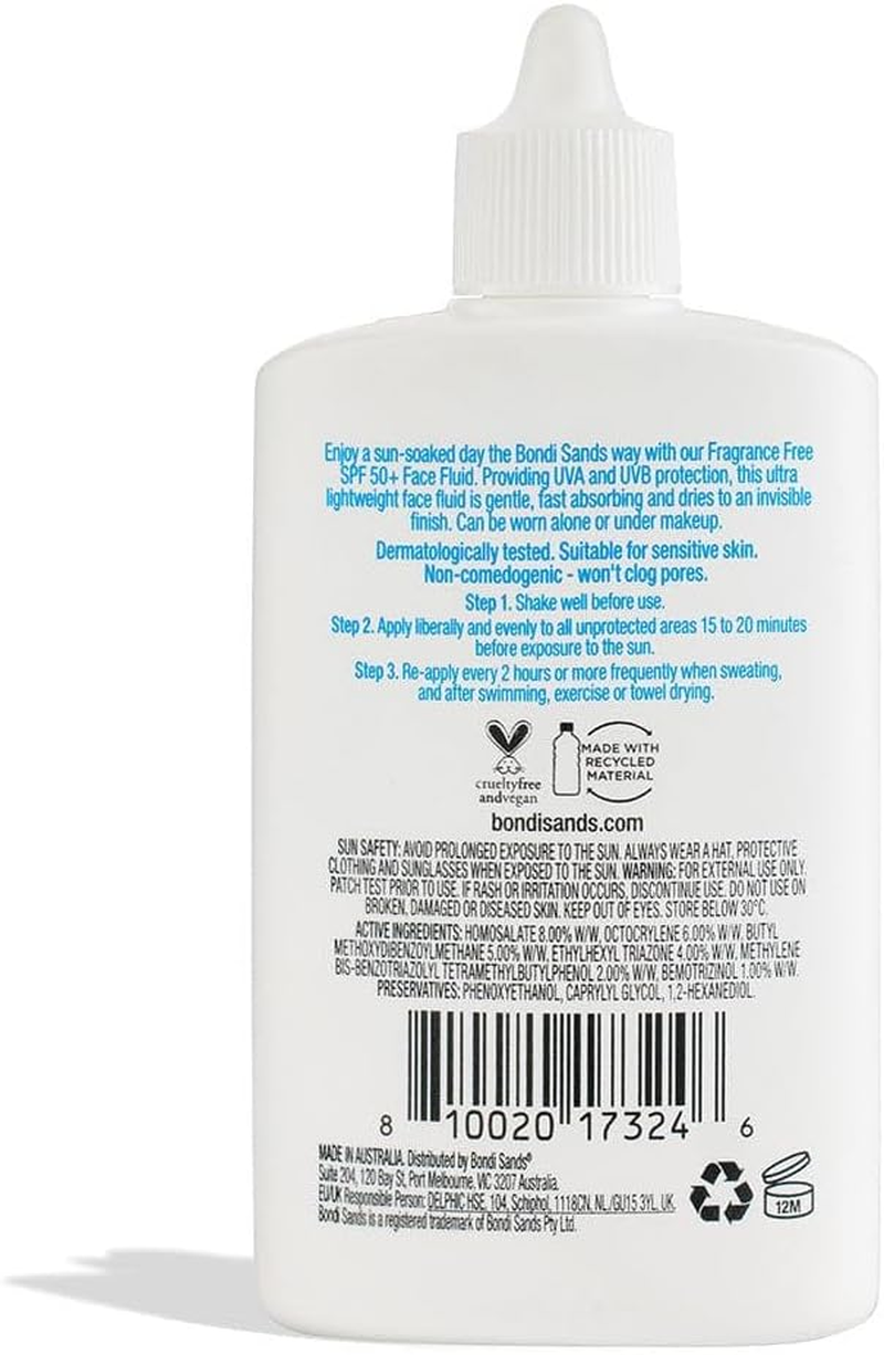 Bondi Sands SPF 50+ Fragrance Free Face Fluid 50 Ml image number 2