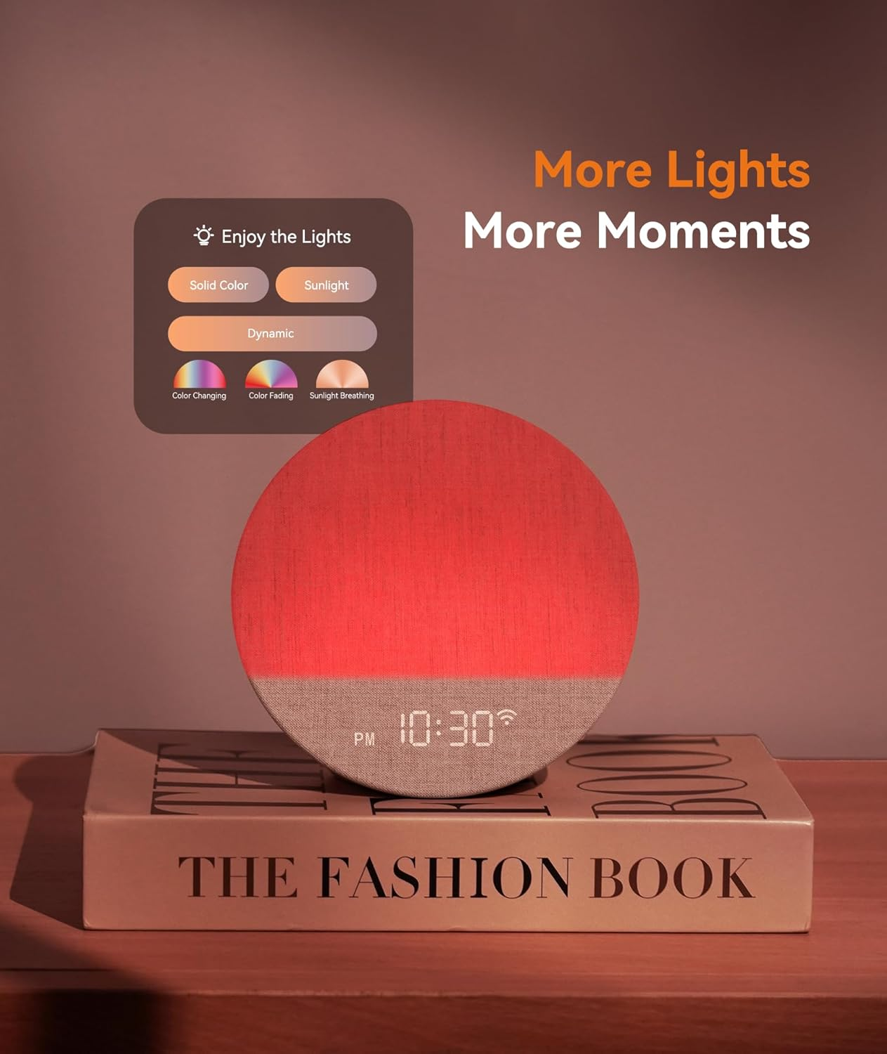 Dreamegg Sunrise Alarm Clock - Sunrise 1+ Sound Machine with 34 Soothing Sound, Sunset Simulation, Night Light, Smart/Physical Control, Routine Setting, Dimmable,White Noise Machine for Sleep, Gift image number 6