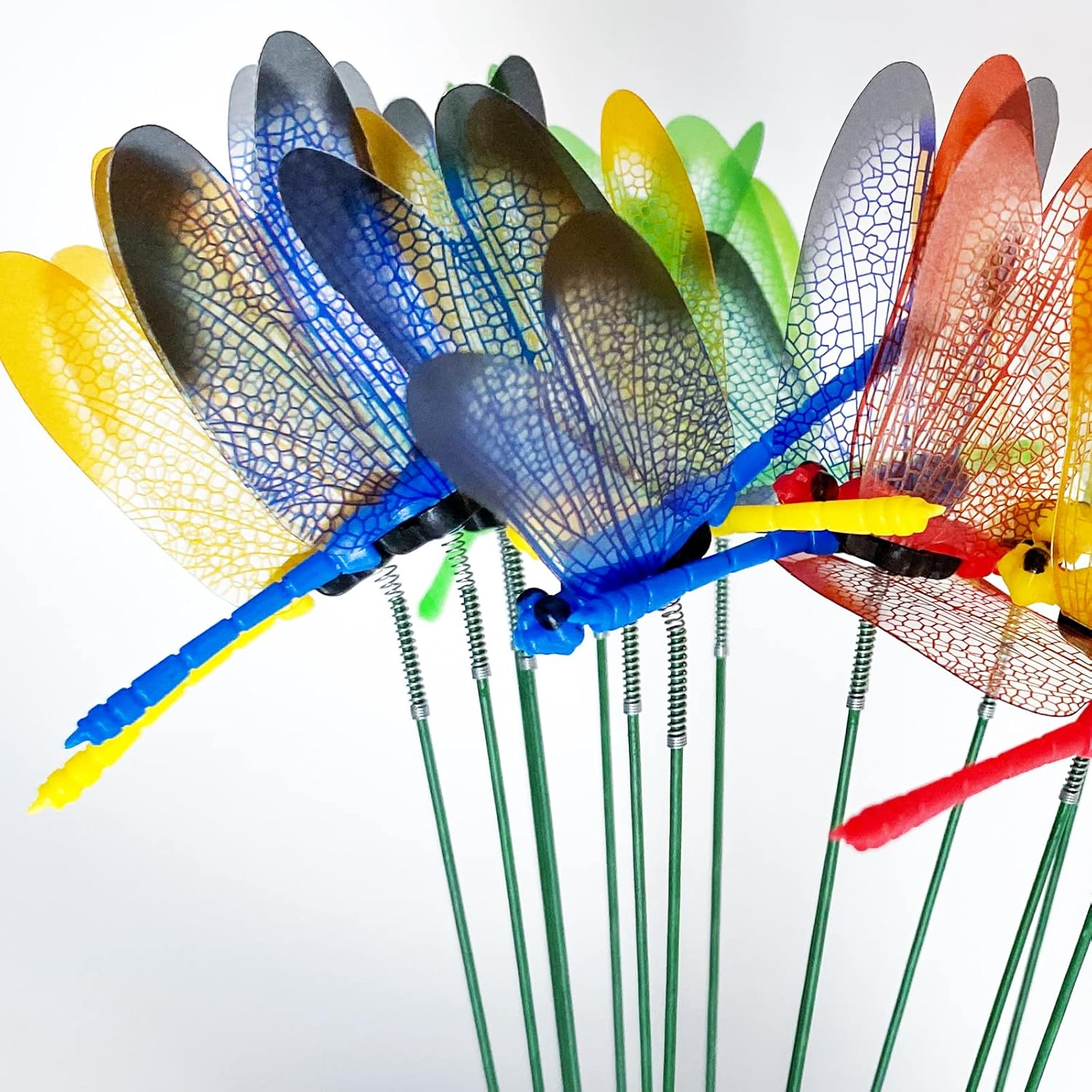 20 PCS DIY Garden Dragonfly Stakes Tuxiaobu - 3D Removable Gardening/Floral/Party Indoor Outdoor Yard Garden Flower Pot Decorations - Thanksgiving Christmas Whimsical Gifts for Kindergarten image number 4