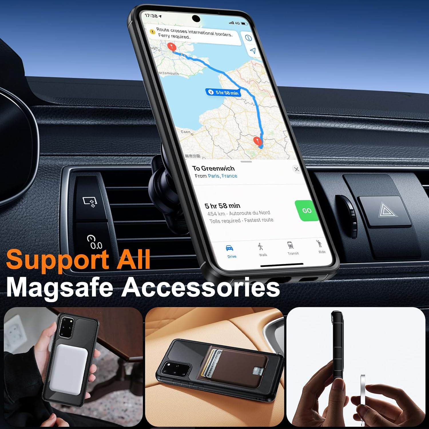 Guizzcg Samsung Galaxy S20 Case, Mag-Safe Compatible, Translucent Matte Shockproof Case, Screen & Lens Protection, Anti-Slip, Anti-Fingerprint, Full Protection, Matte Black image number 6