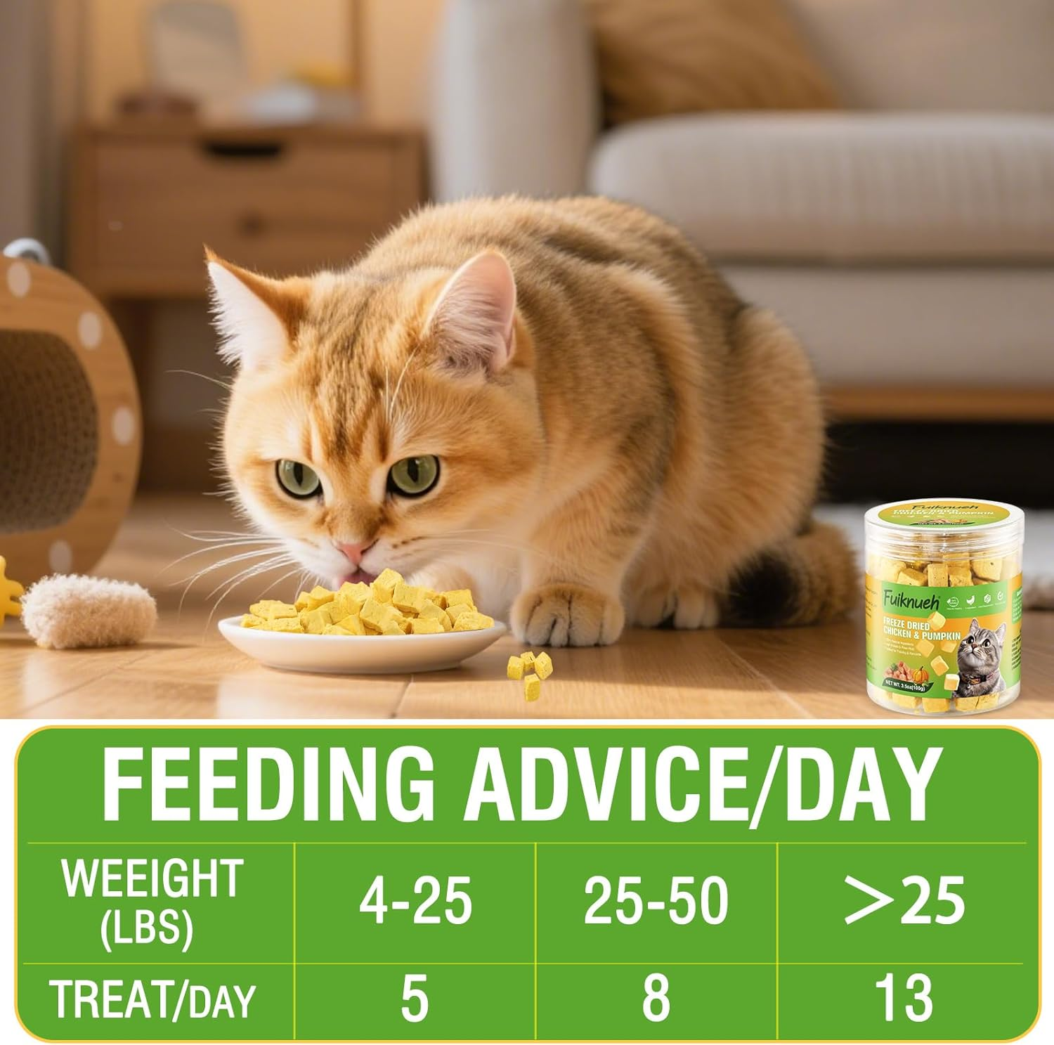 Freeze Dried Pumpkin and Chicken for Dogs and Cats, 100% Pumpkin and Chicken, Natural Treats for Digestion Health, Healthy Food Topper