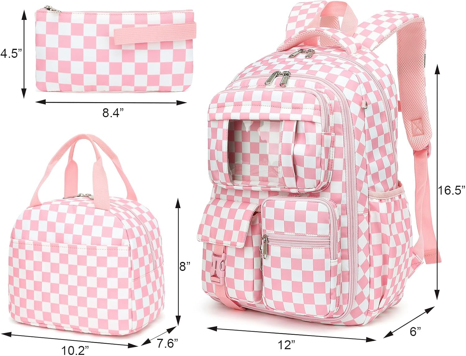 Girls School Backpack Set - Teens Kids School Bag Bookbag with Lunch Box Pencil Case for Elementary Middle School image number 2