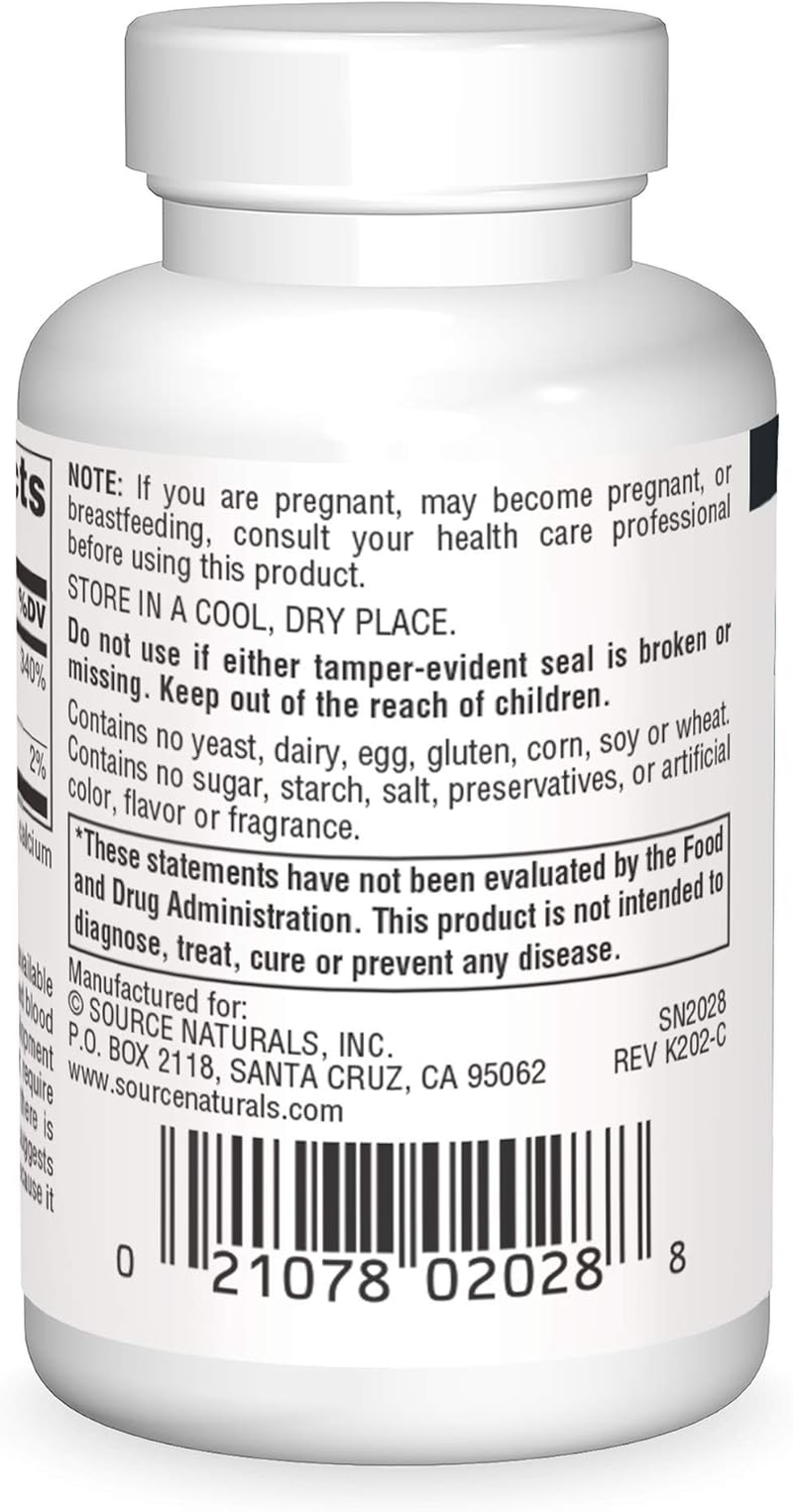 Source Naturals Megafolinic 800Mcg - 120 Tablets image number 2