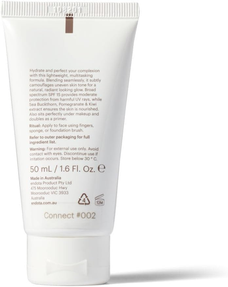 Endota Colour Tinted Mineral Moisturiser 50 Ml, Connect002 Light Neutral, a Lightweight, Tinted Moisturiser Infused with Nourishing Botanicals and SPF Protection. image number 3