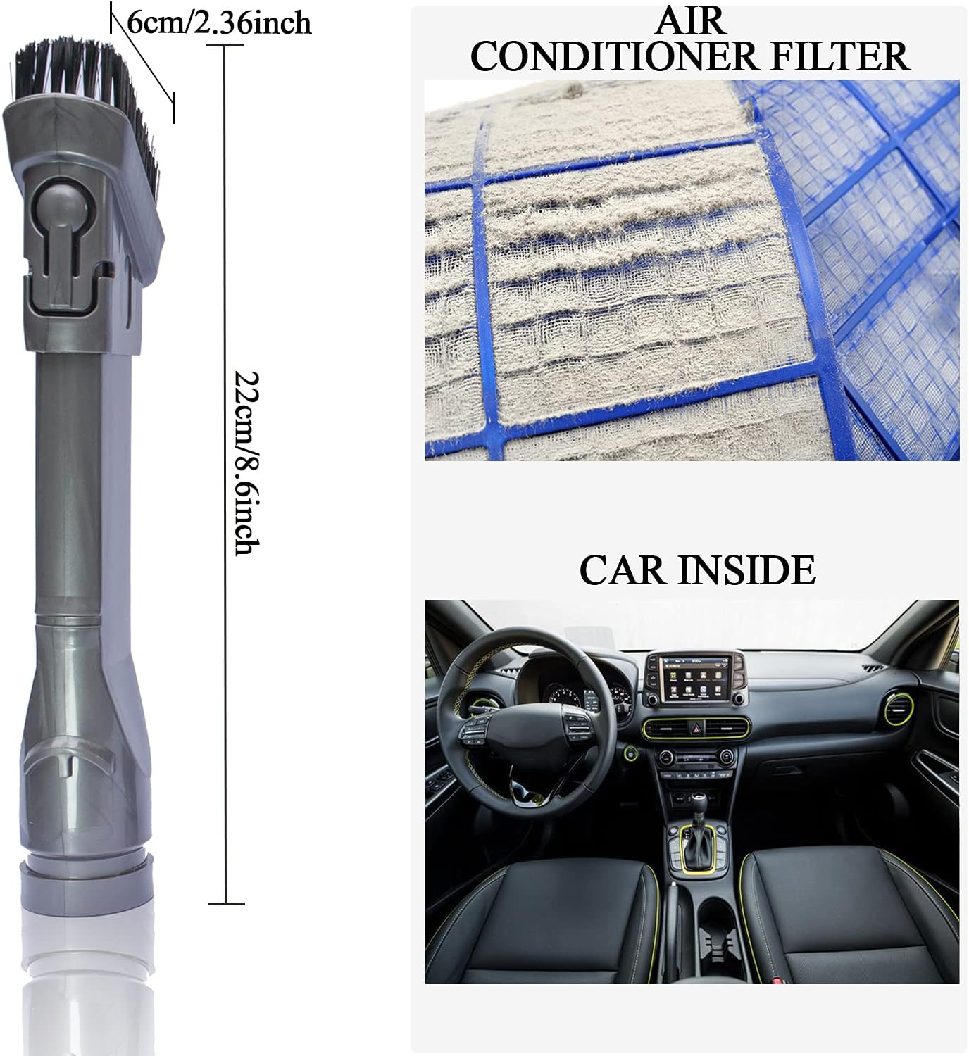 Flexible Extension Hose & Vacuum Attachments - Replacement Parts for Dyson V11 V10 V8 V7 V6 DC74 DC62 DC59 DC44 - Vacuum Cleaner Accessories Dusty Brush image number 2