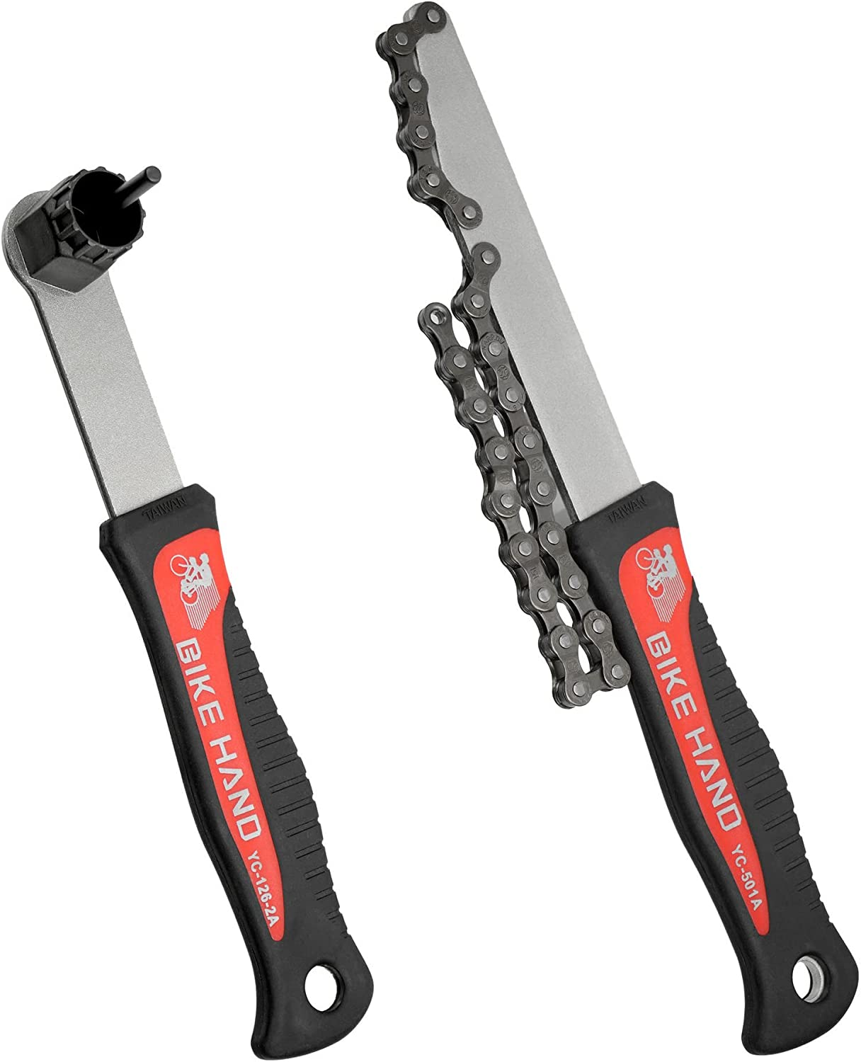 BIKEHAND Bicycle Bike Compatible with Shimano Cassette Turner Install Rotor Lockring Removal Chain Whip Tool Kit image number 1