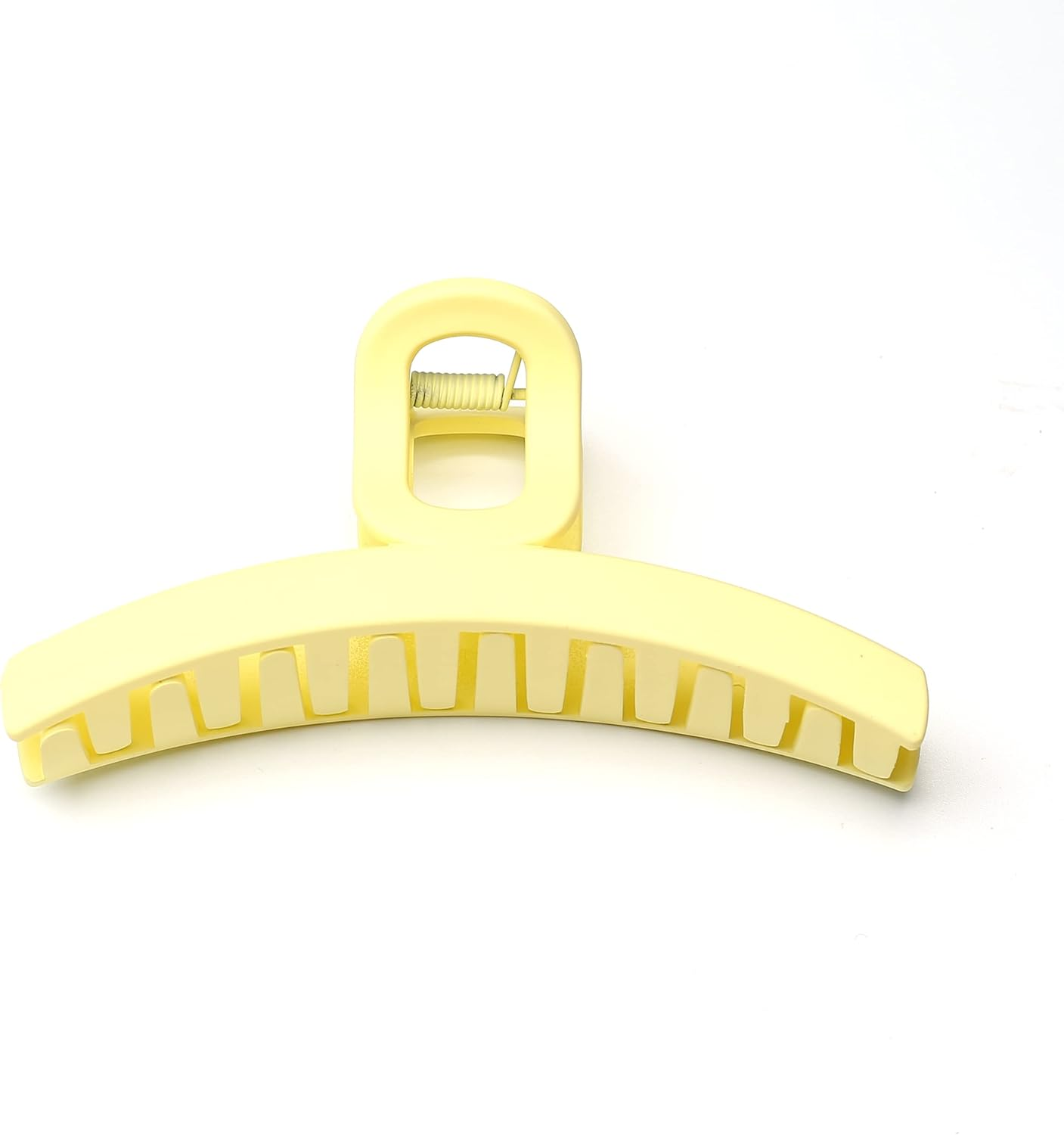 Large Matte Cross Hair Clip Beautiful Women'S Hair Clip Headpiece Elegant Hair Accessory (Yellow) - Blue image number 3