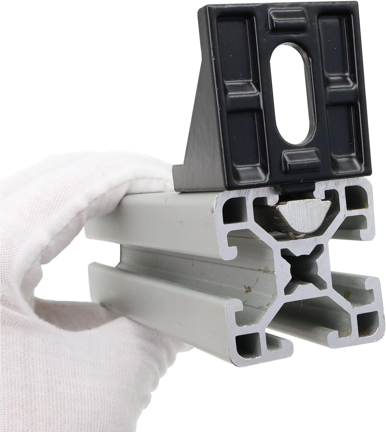 BLCCLOY 20 Sets 40 Series Aluminum Extrusion Profile T Slot Corner Bracket 4040 90 Degree Right Angle Connector with M8 Spring Bolts Nuts for 40/40 4080 Extruded Aluminum Hardware