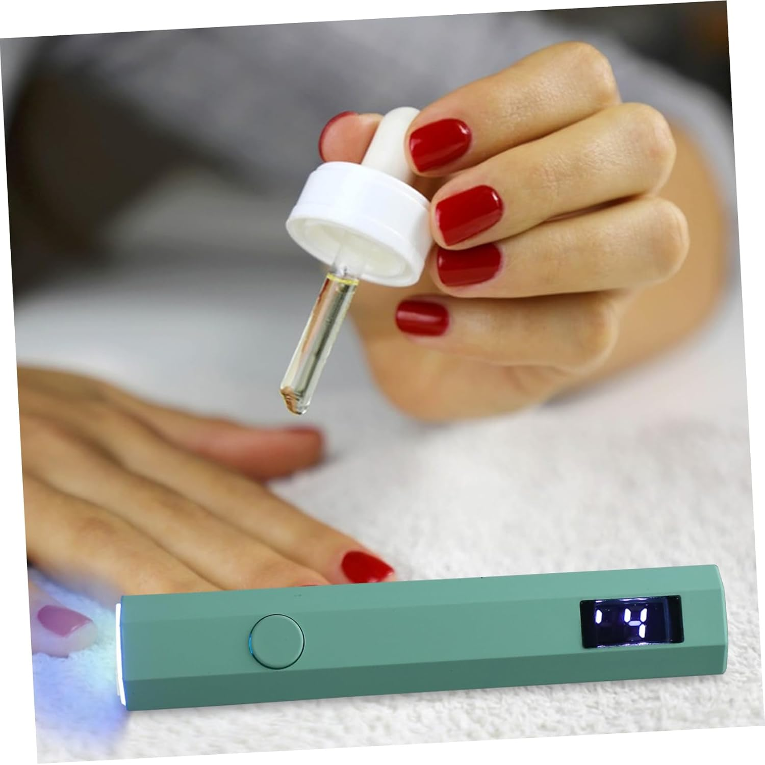 Mikinona Portable Rechargeable Mini Nail Lamp Cordless Handheld Gel Nail Dryer Quick Drying and Salon Use with Compact Travel Friendly Design