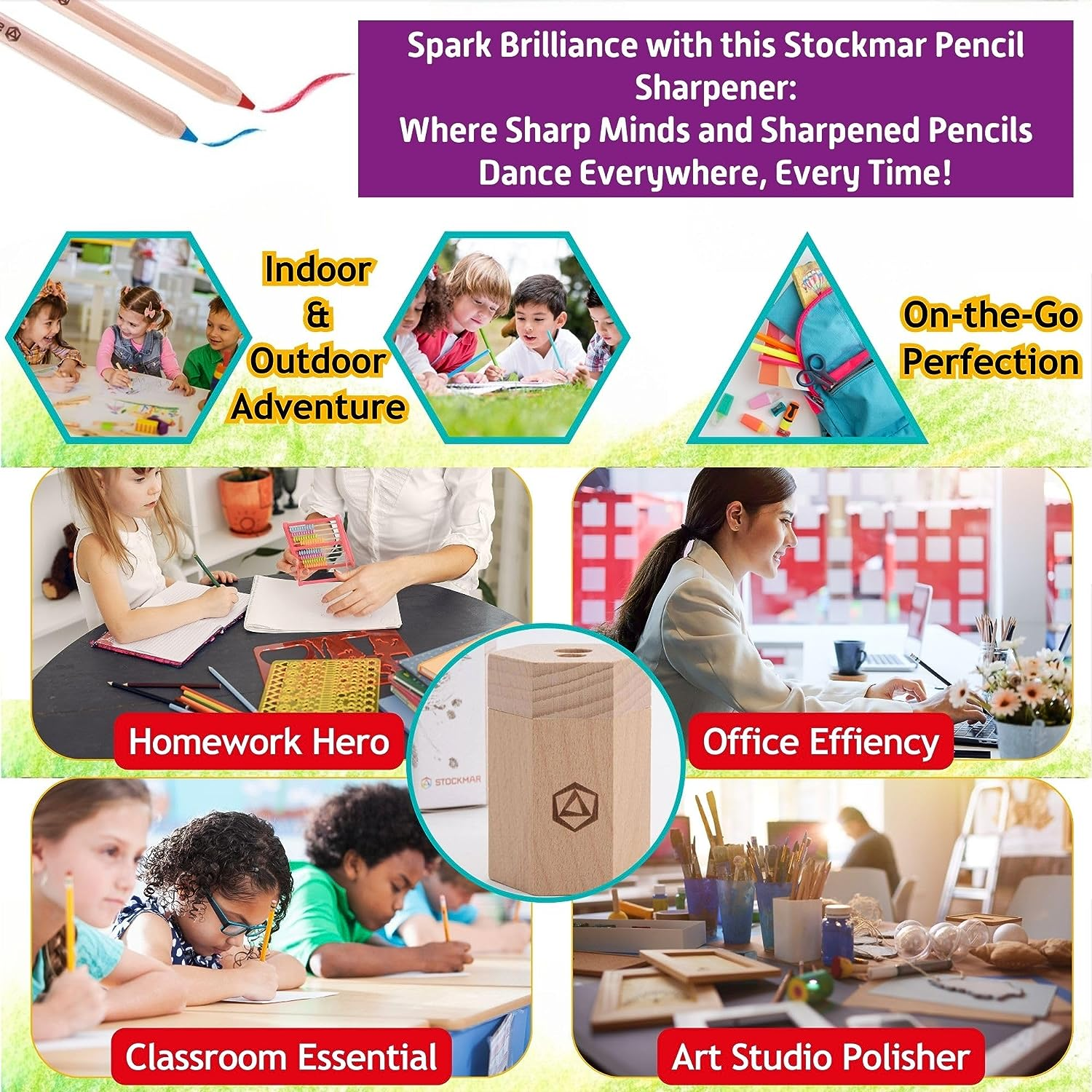 Stockmar Wooden Dual Pencil Sharpener image number 5