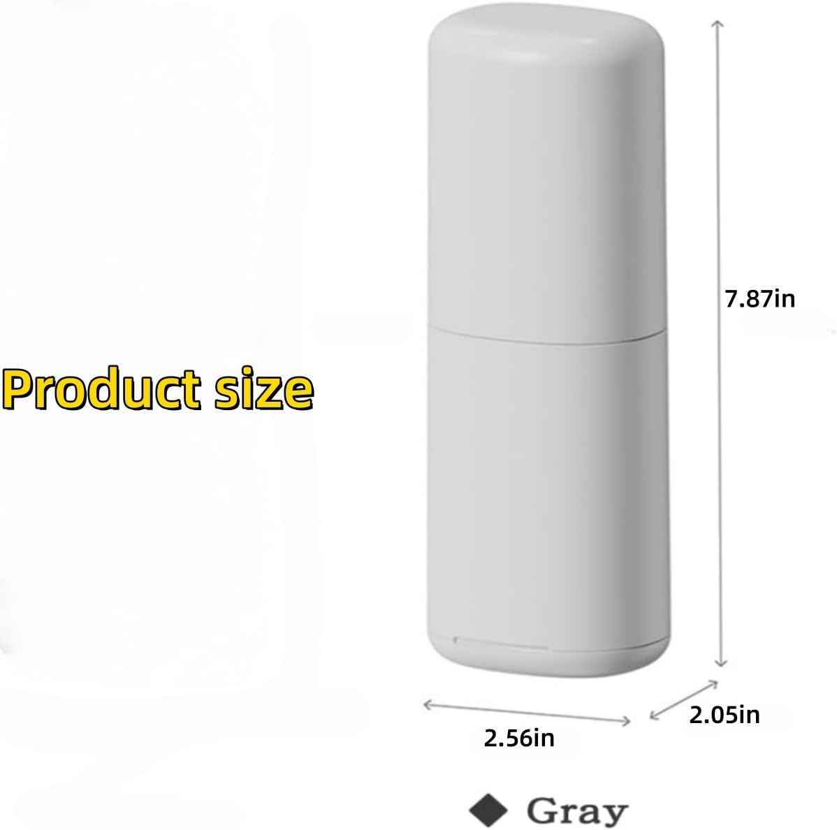 Portable Toothbrush and Toothpaste Travel Case, Plastic Storage Container with Cover, Grey image number 4