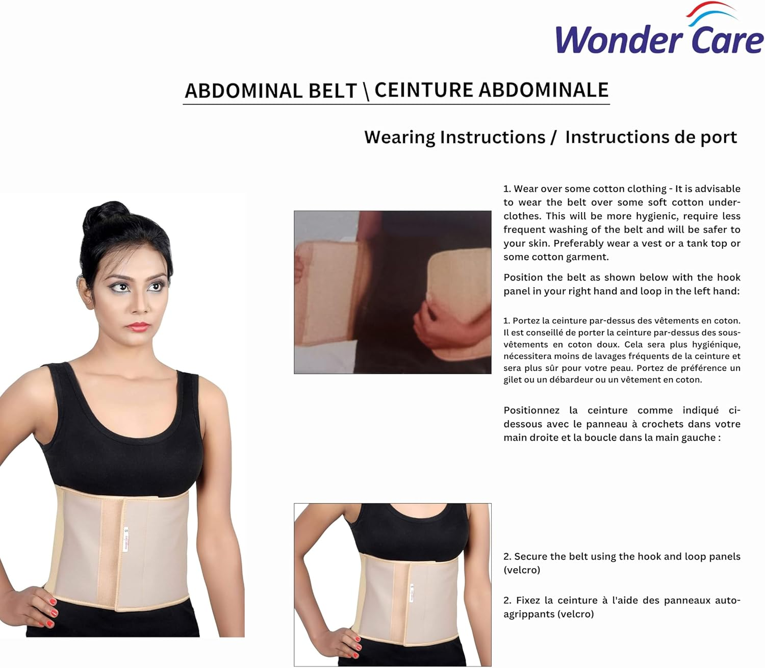 Wonder Care Abdominal Binder for Men and Women/Postpartum Post-Operative Post-Surgery Wrap/Abdomen Navel Umbilical Hernia Support Belt (XL)