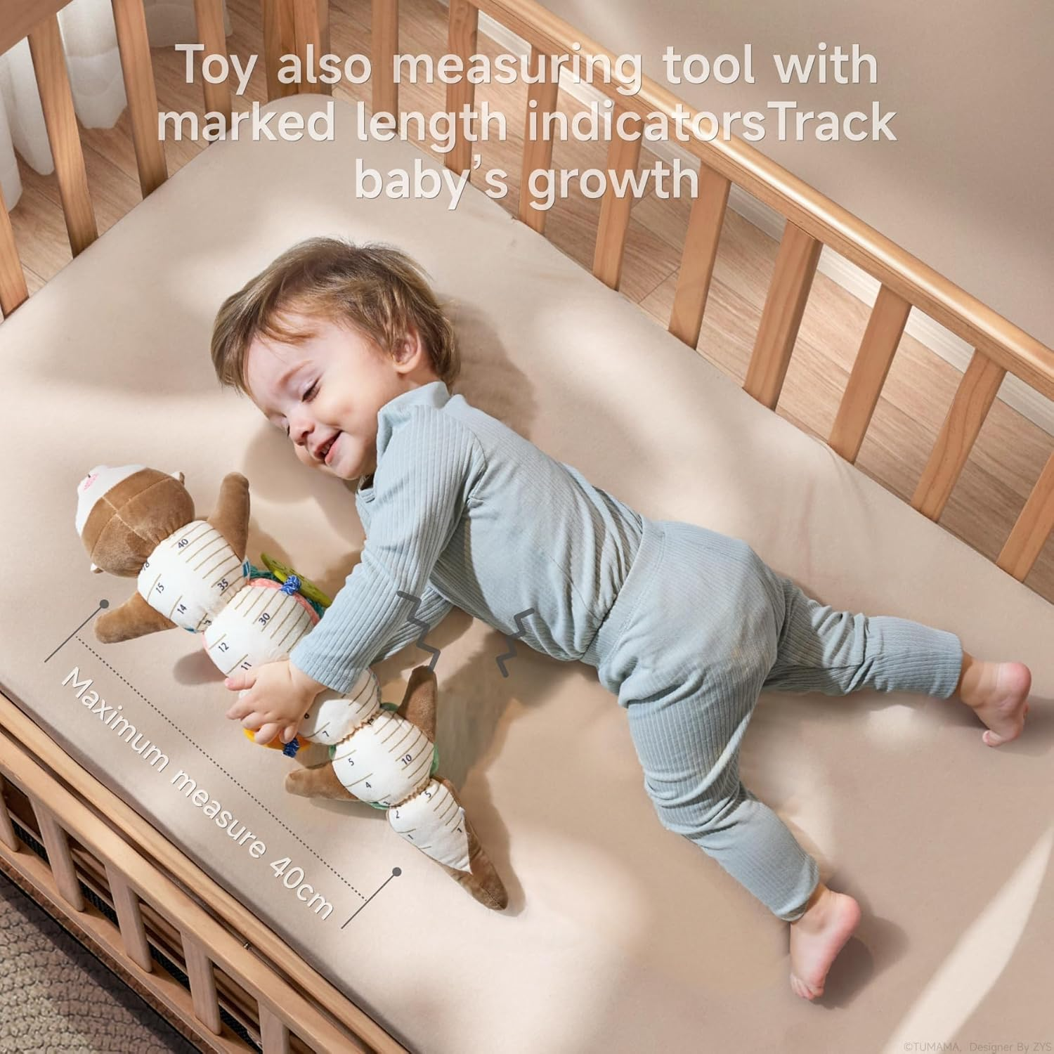 TUMAMA Baby Toys 0-6 Months - Tummy Time Musical Plush Otter Toy with Crinkle Paper Rattle Soft Activity Sensory Toy for 3 4 5 6 12 Months Old Boys and Girls image number 1