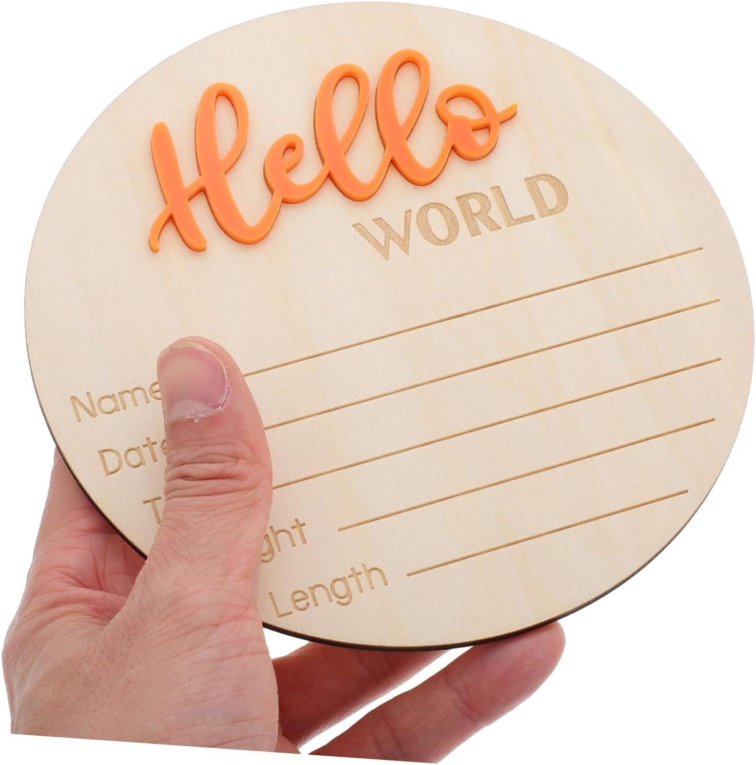 Toyvian Wooden Birth Announcement Sign Name Date Weight Height Elegant Decor for Nursery image number 6