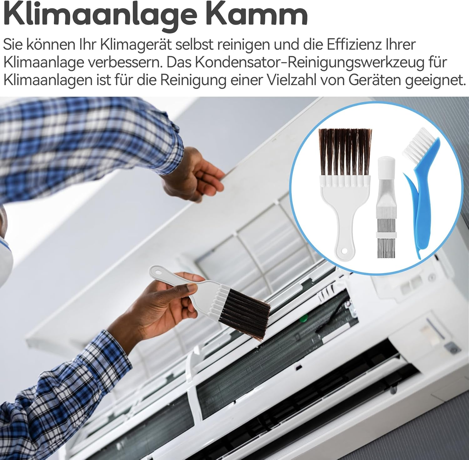 Pack of 3 Air Conditioning Condenser Fin Comb, Condenser Cleaning Comb, Air Conditioning Slats Comb, Air Conditioning Comb (3) image number 6