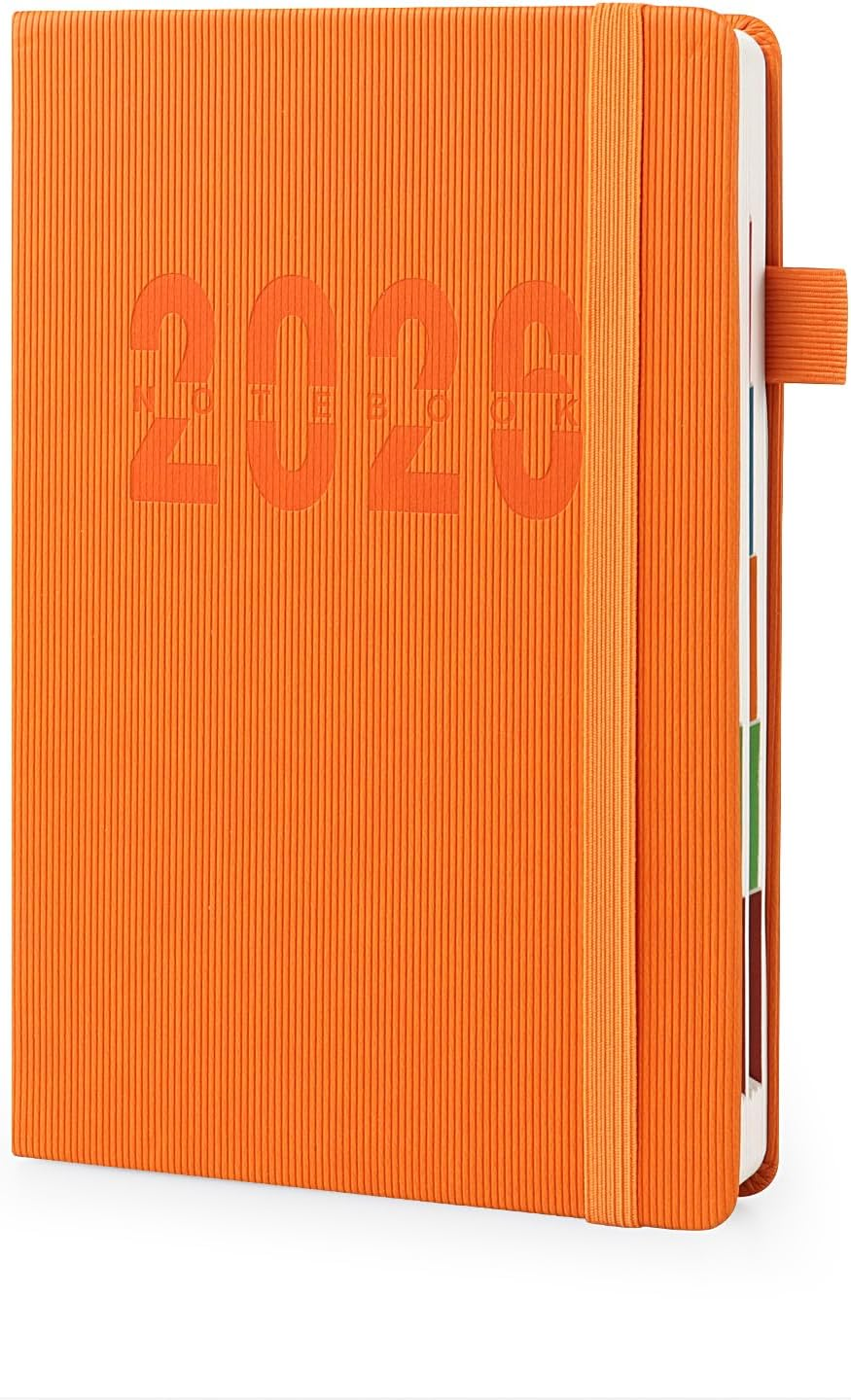 JUNART 2026 Academic Diary A5 Daily Planner from Jan. 2026-Dec. 2026 Weekly & Monthly Diary,Schedule Planner,Teacher Planner with Elastic Strap Pen Loop(Orange) - Green-2026 image number 5