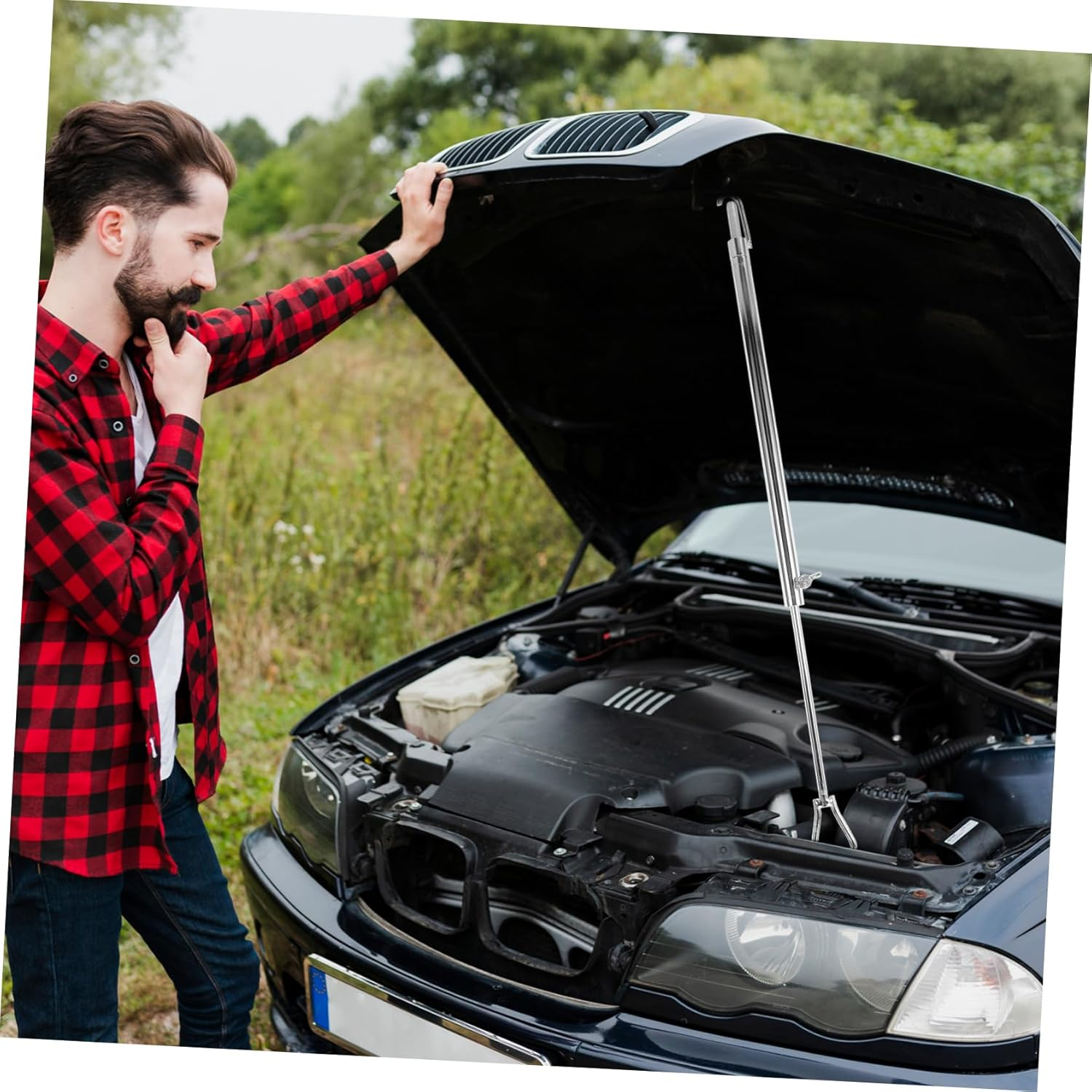 Telescopic Car Hood Prop Rod Bodywork Repair Support for Automotive Metal Easy to Use Tool image number 4