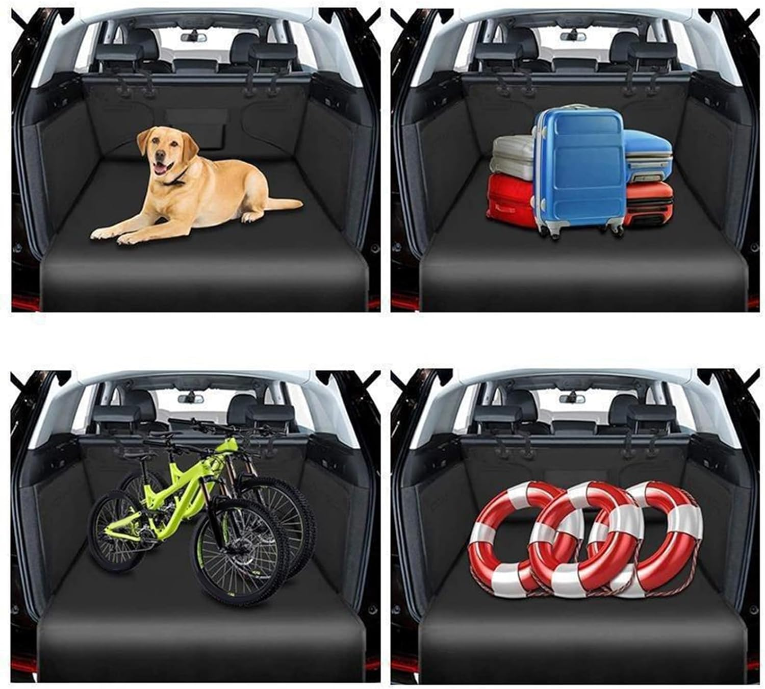 Aceirropy Car Dog Mat,Dog Cover Car Seat Protector - Non-Slip Dustproof Pad Protector with Storage for Truck Provide Comfort Prevent Scratches Adventures Vehicle Long Trips Easy Cleaning Backseat image number 2