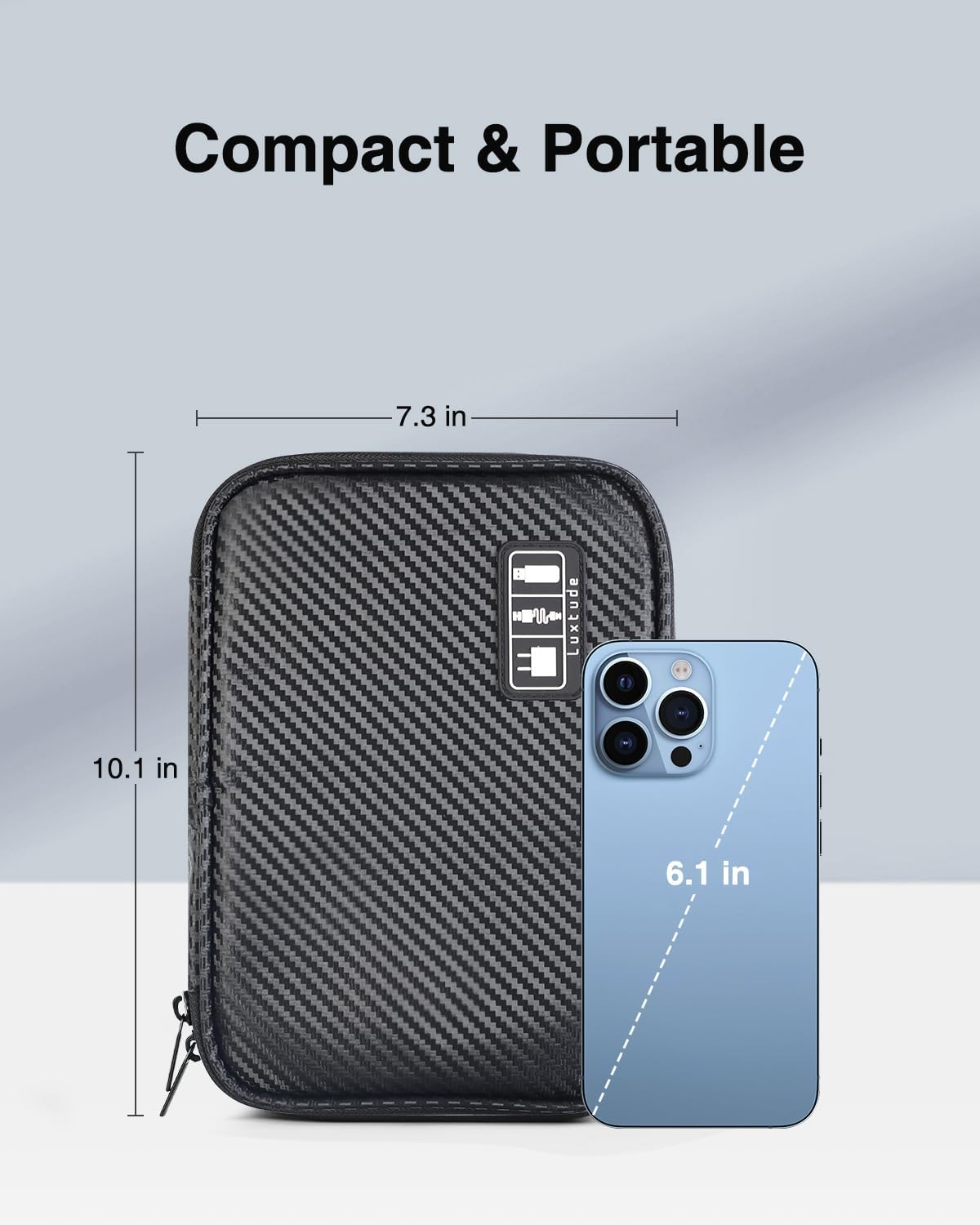 Luxtude Cable Organizer Bag, Cord Organizer Bag, Electronic Organizer Travel Case, Wire Organizer Bag, Tech Organizer Pouch, Charger Storage Organizer, Travel Essentials for Cords/Chargers/Mouses,Etc image number 1