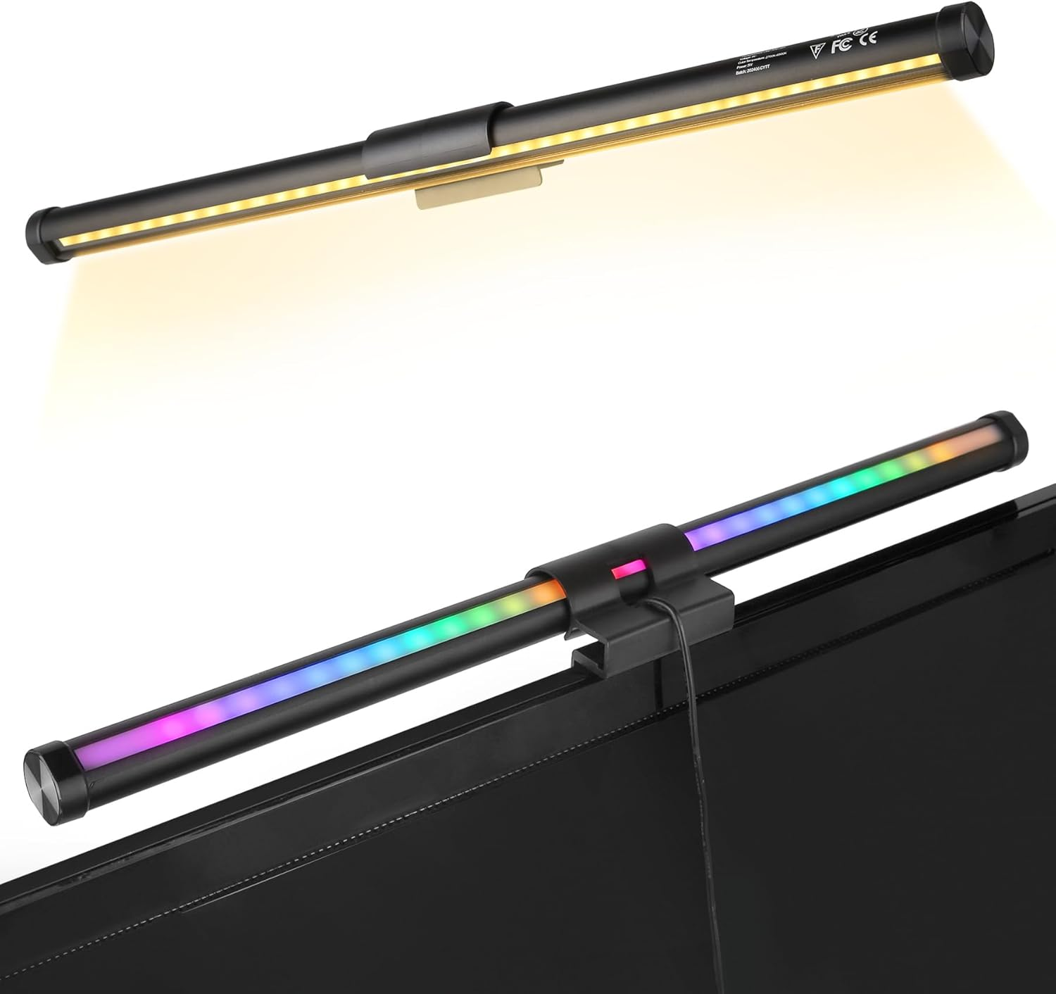 Monitor Light Bar 44CM Computer Screen Light Bar 5W RGB Mode 7 Colours USB Powered Gaming Desk Lamp3 Colour Temperature (3000K-6500K) and Brightness Adjustment for Home Indoor, Work, Study Lighting image number 6