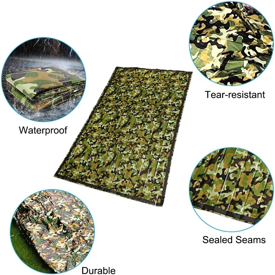 Emergency Sleeping Bag, Lightweight Survival Sleeping Bags Waterproof Thermal Emergency Blanket, Bivy Sack Survival Gear for Outdoor Adventure, Camping, Hiking (213 X 155 Cm) image number 5