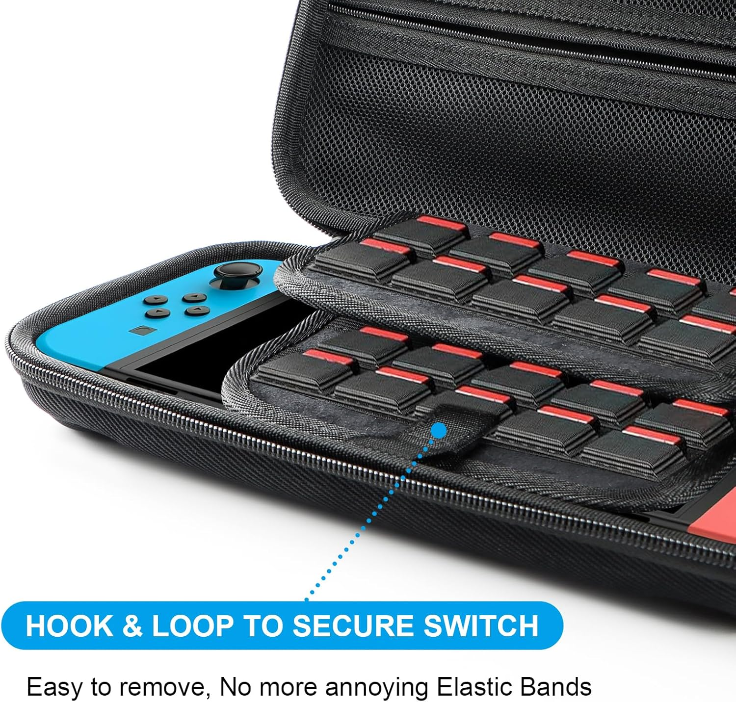 Turquvix Carrying Case for Nintendo Switch 2, Portable Hard Shell Pouch Carrying Travel Game Bag for Nintendo Switch 2 with 12 Game Cartridge (Case with Screen Protectors) image number 2