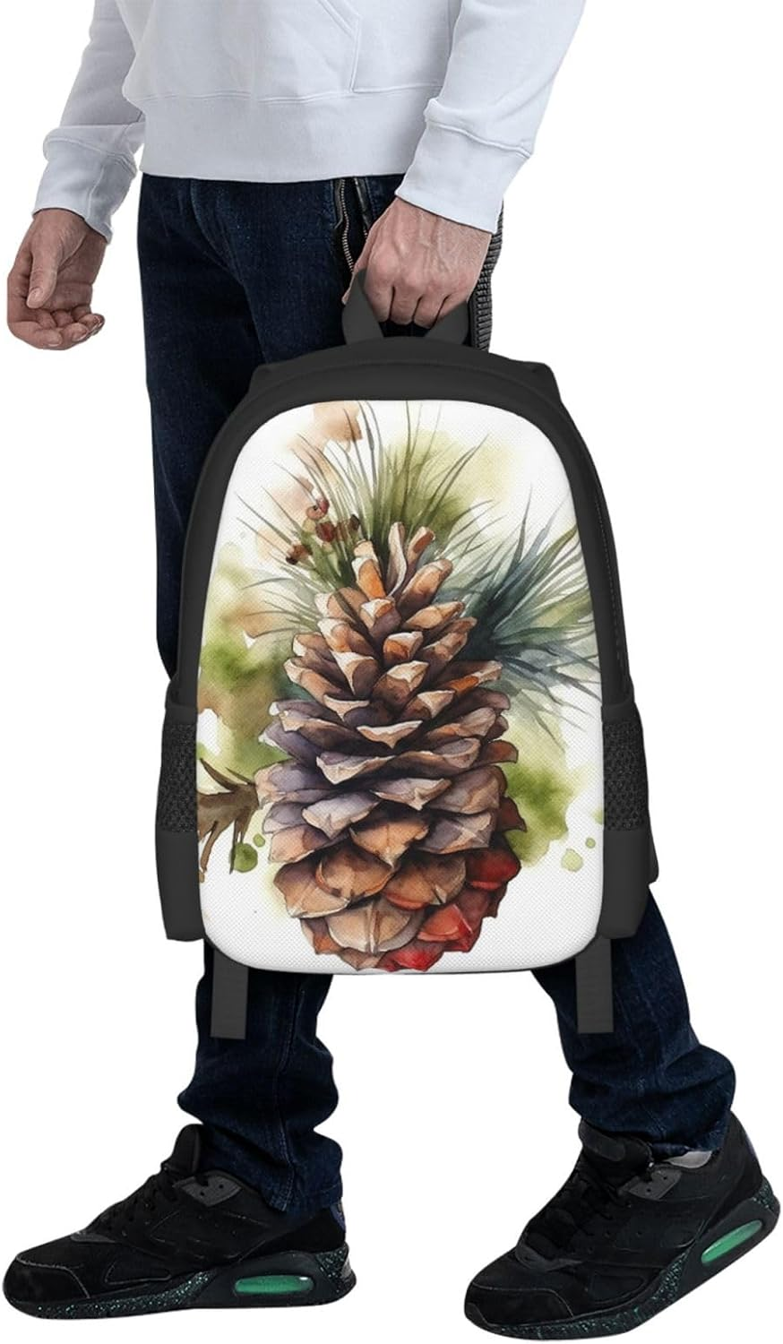 AQRJKHD Red and Black Rose Travel Backpack for Women Work Business Backpack Purse 15.6 Inch Laptop Backpack for Men - Pink Purple Butterfly image number 2