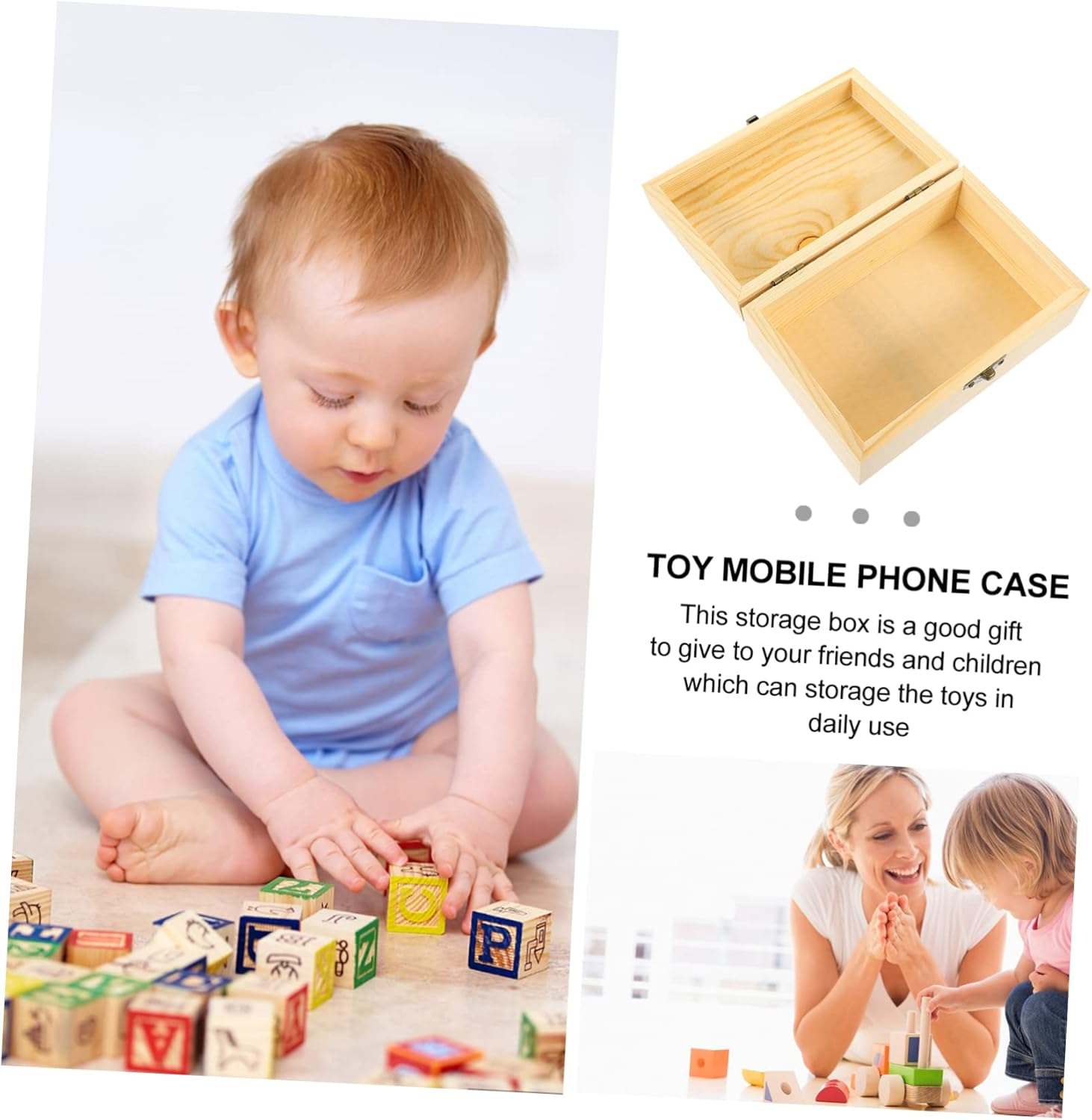 Angoily Retro DIY Organizer Box for Keepsake Storage Case with Multi Use Design for Craft Supplies Encourages Creativity and Imagination image number 5