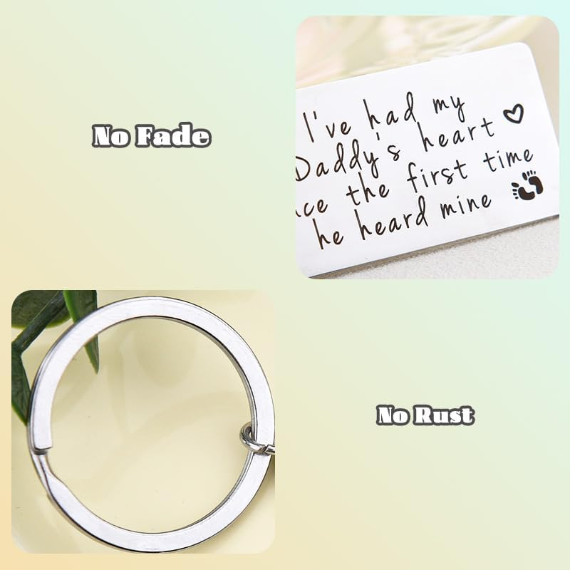 First Father Day Gifts for New Dad Daddy to Be Gifts for 1St Time Dad Father Pregnancy Announcement Presents for Dada Daddy Birthday Gift Keychain for Son Husband Fathers Day Presents for Son in Law image number 3