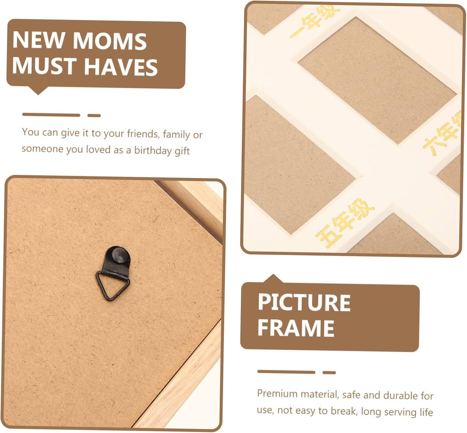 School Years Collage Frame for Durable Photo Display Design Natural Color for Home Decoration and Moms Must Haves image number 1