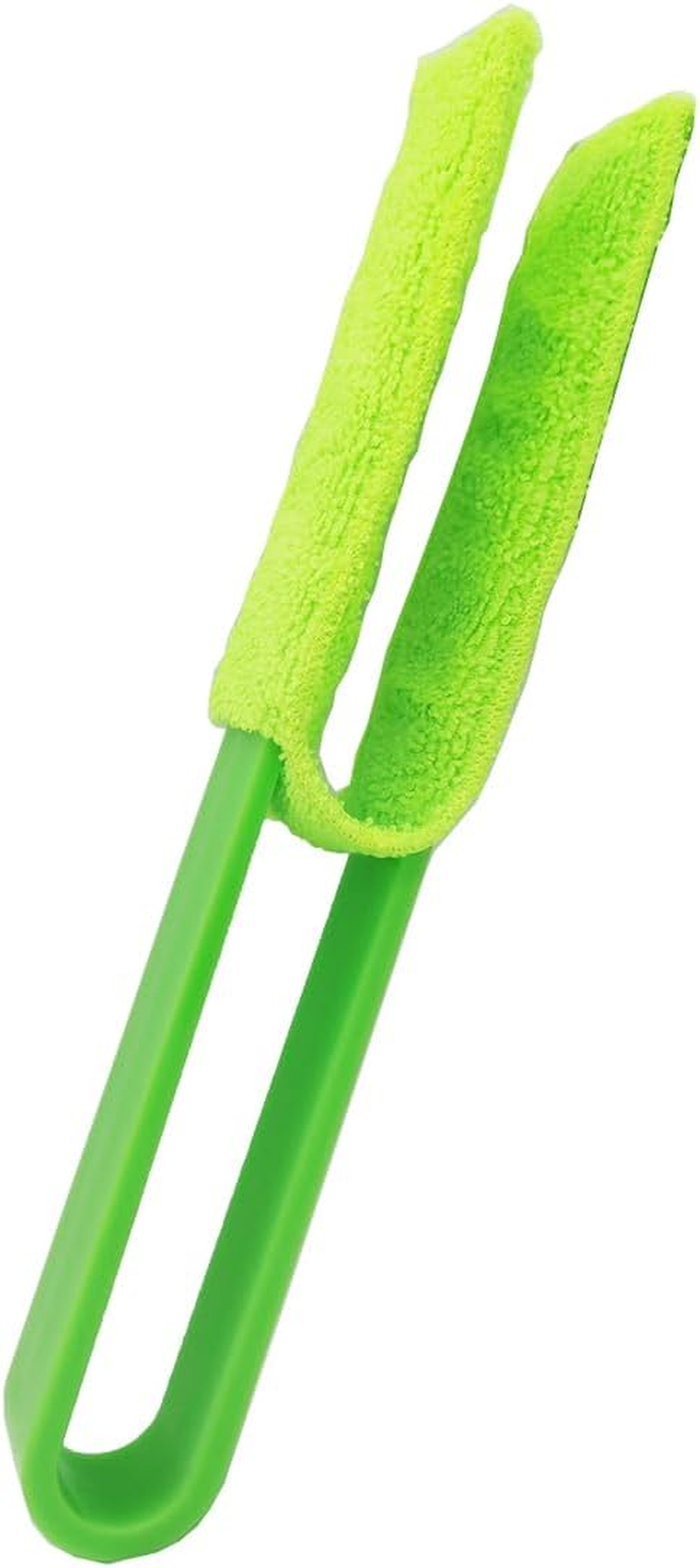 Orivin 2 Pcs Blinds Duster, Removable Dual Head Cleaning Tool,Microfiber 2 Pronged Washable Duster, for Window Blinds (Green, Rose) image number 2