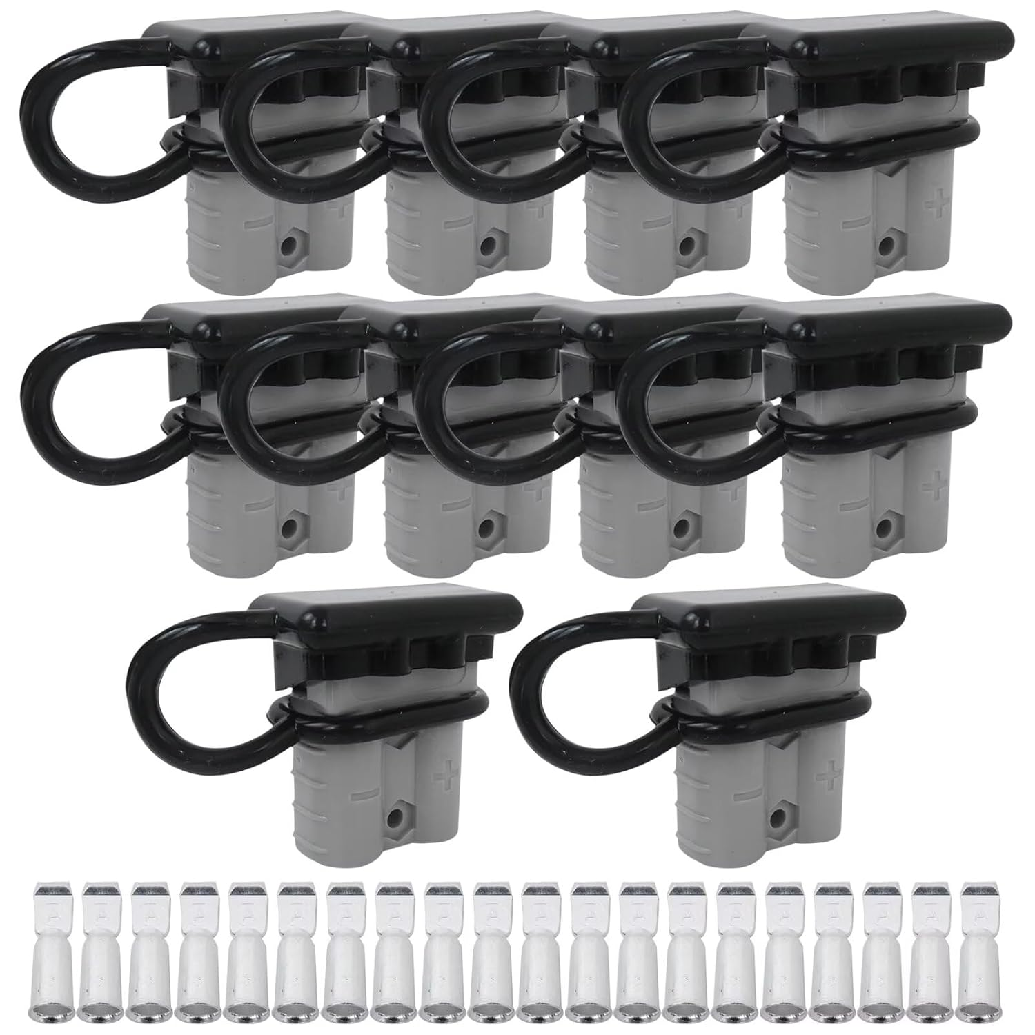 10Pcs Anderson Style Plug 50 Amp with Dust Cover Cap 6AWG DC Connector 12-24V Power Tool, Suitable for Solar Pandels Caravans 4WD image number 6