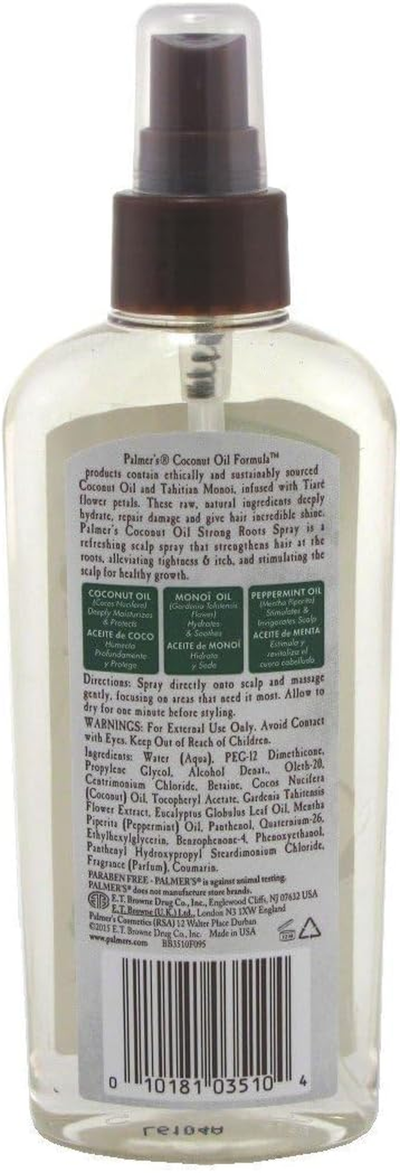 ((1 Pack)) - Palmer'S Coconut Oil Formula Strong Roots Spray, 5.1 Fluid Ounce (Pack of 2) image number 3