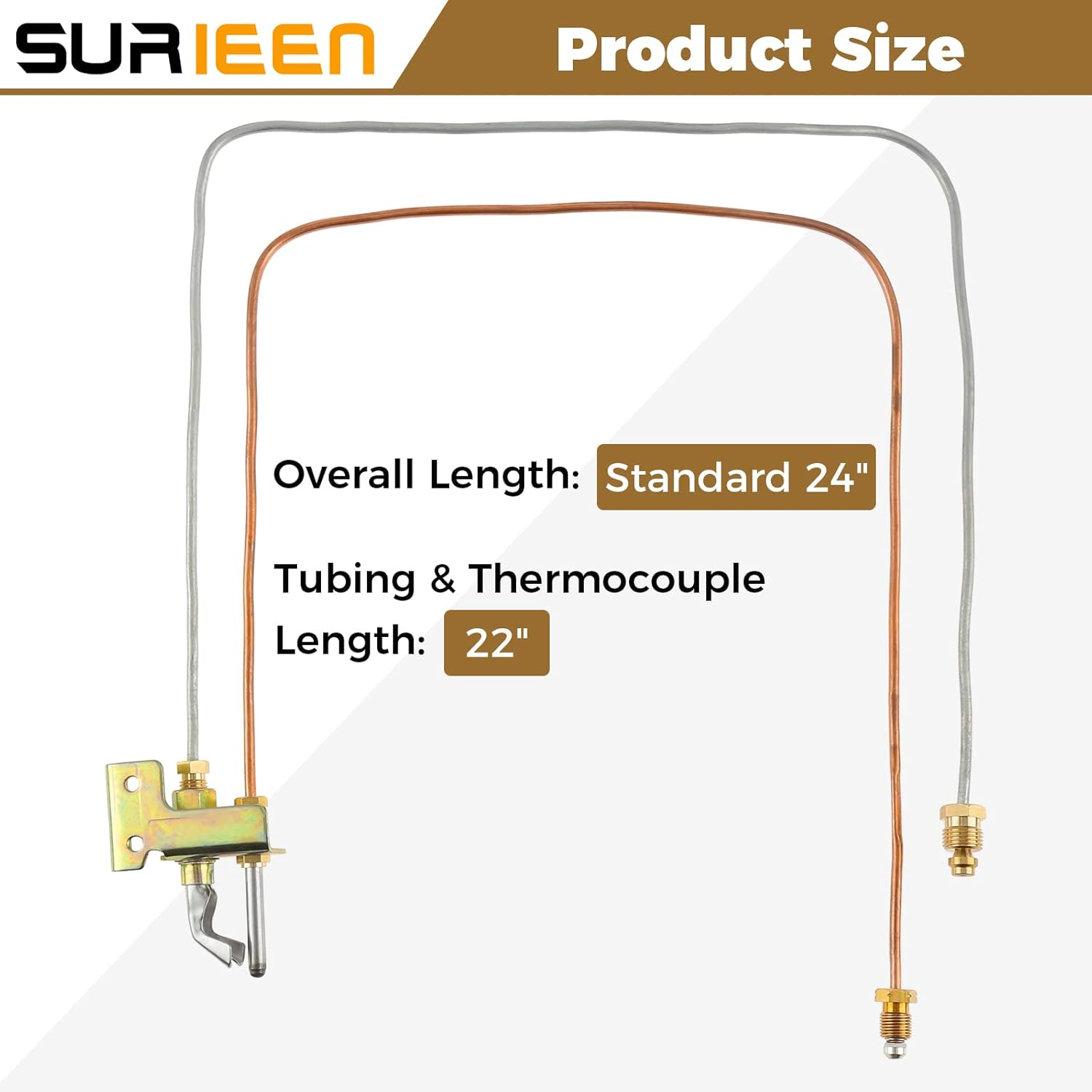 Water Heater Pilot Assembly, LP Propane Gas Water Heater Pilot Assembly Include Pilot Thermocouple and Tubing LP Propane Replacement for Desa, Reddy, All-Pro, Universal, NR, Sears, Remington