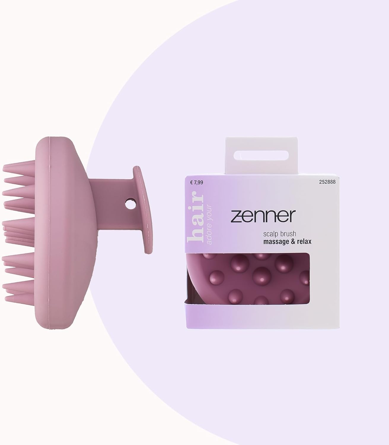 Zenner Hair Brush for Curls - Gentle Scalp Massage, Tangle-Free & Shine Promoting - Ideal for Curly and Straight Hair image number 4