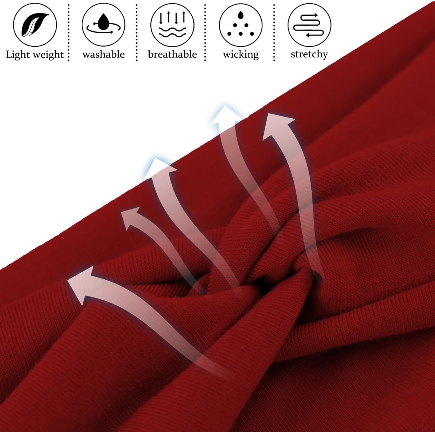 Amexo Pack of 5 Headbands, Hair Bands, Women'S Elastic Hair Band, Soft Headband, Boho Headbands, Sport, Yoga, Hair Accessories for Sports, Running, Exercise, Gym image number 5