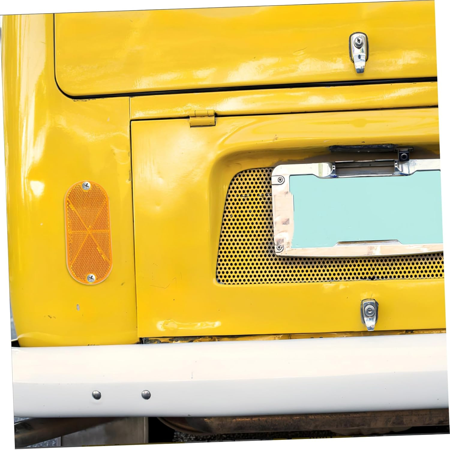 Abaodam 10Pcs Trailer Reflector Markers Oval Amber Post Reflectors for Driveway Gates Mailbox Safety Enhanced Night Visibility Easy Install image number 1