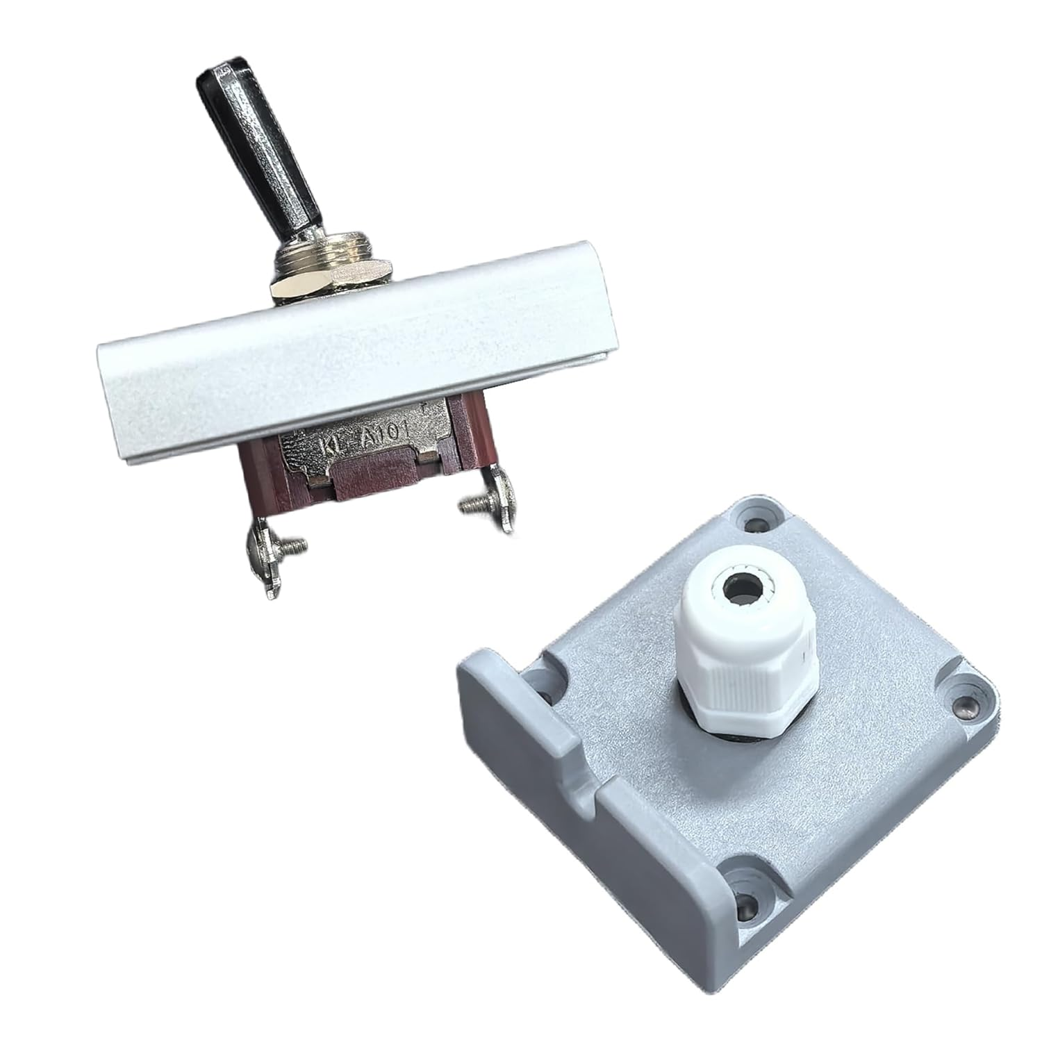 Aikoolwer Heavy Duty Rocker Toggle Switch Box 16A 250V SPST 2 Position on off Switch Waterproof Metal Shell for Car Truck Marine Industrial Equipment image number 2