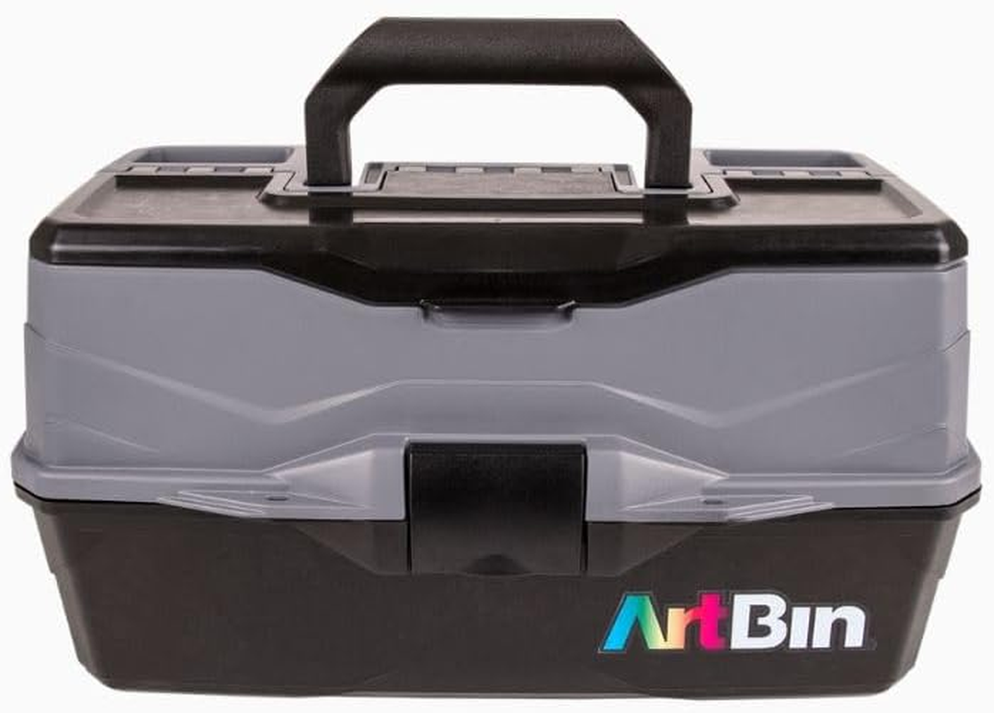 Artbin 6893AG One Tray Art Supply Box, Large, Gray, Small/Tall image number 2
