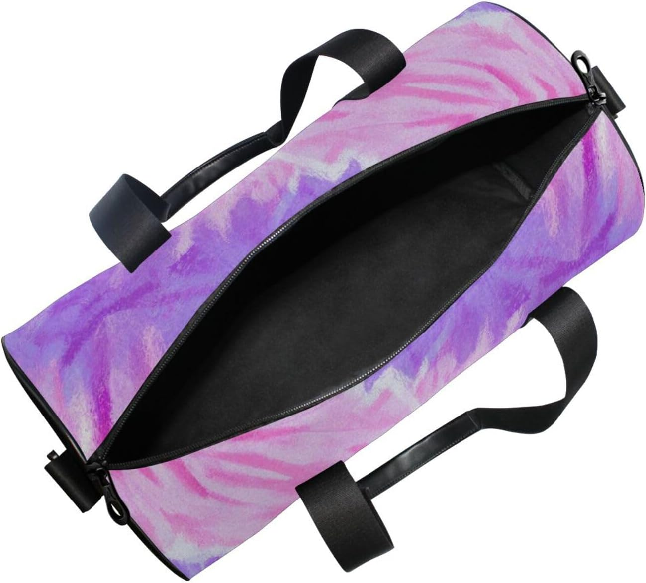 Pink-Purple Tie-Dye Large Duffle Bag Travel Weekender Gear Bag Sports Waterproof image number 5