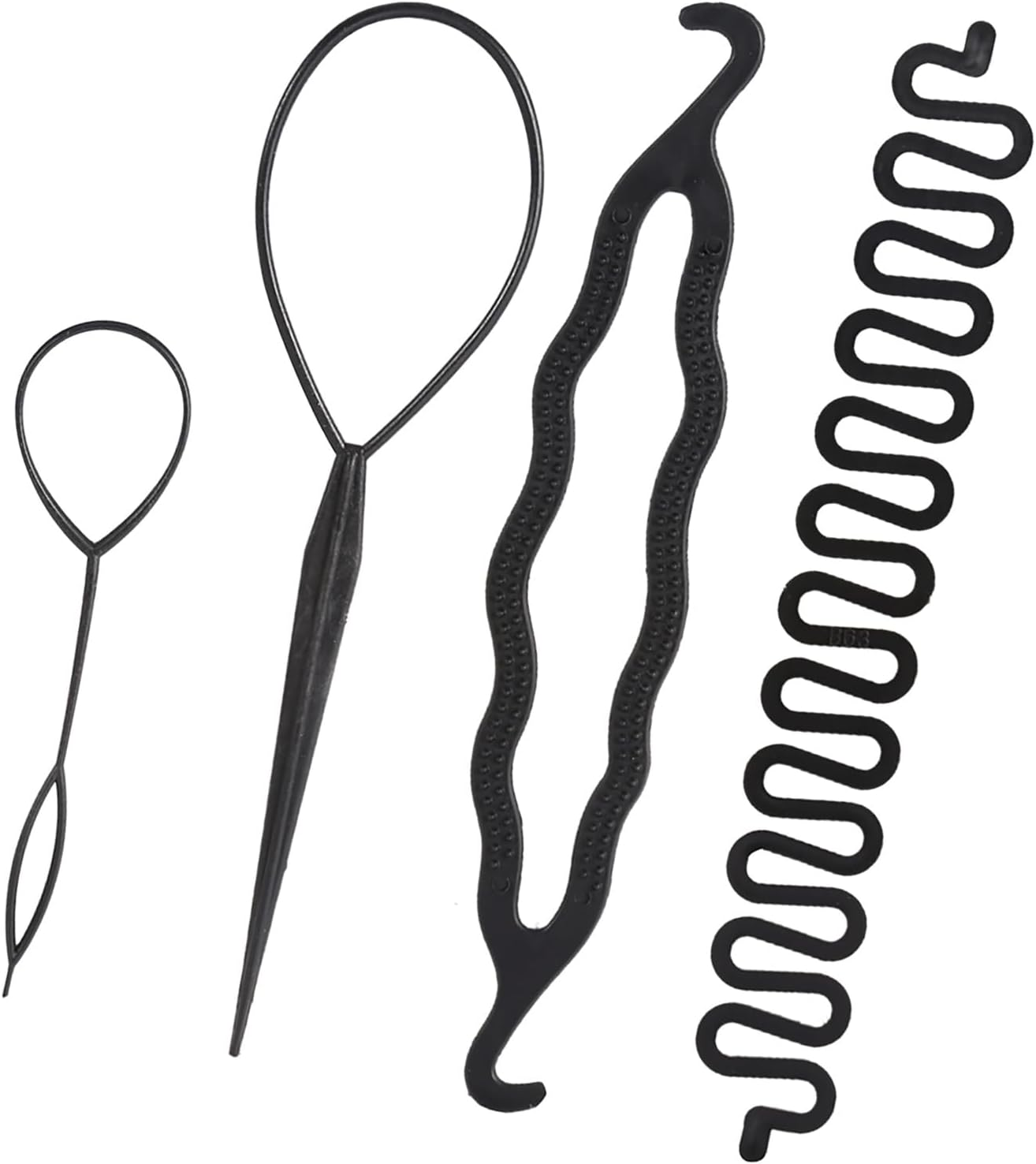 4 Pieces Styling Accessories Set - French Hair Clips, Braiding Stick for Hairstyling